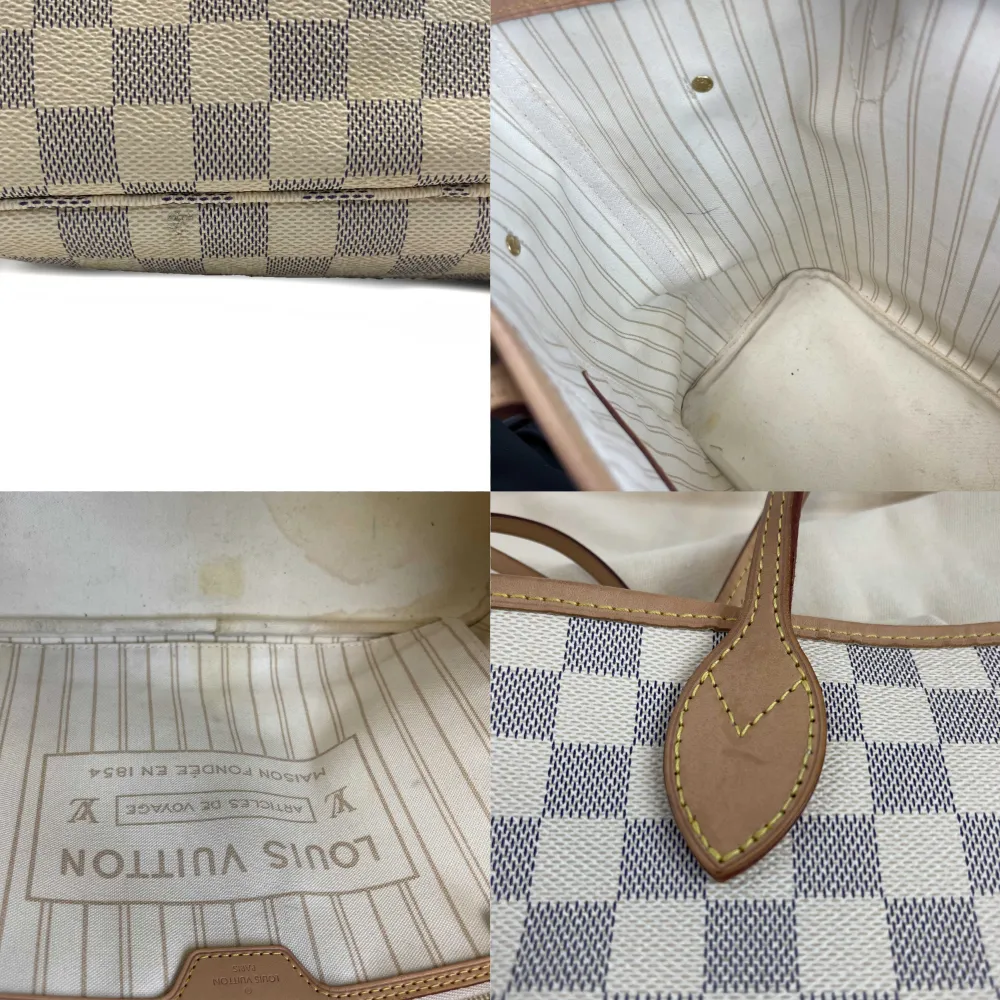 Louis Vuitton - LV Neverfull MM Damier Azur Cream Canvas Tote