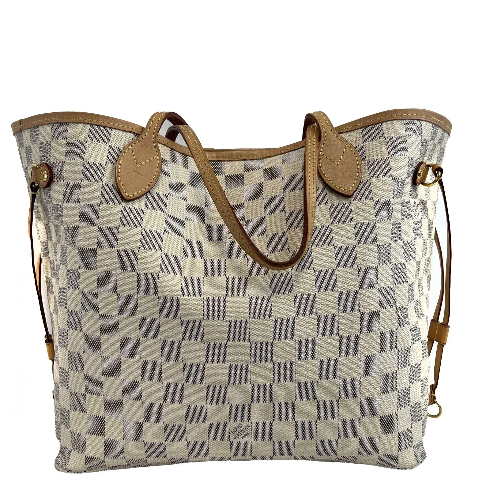 Louis Vuitton - LV Neverfull MM Damier Azur Cream Canvas Tote