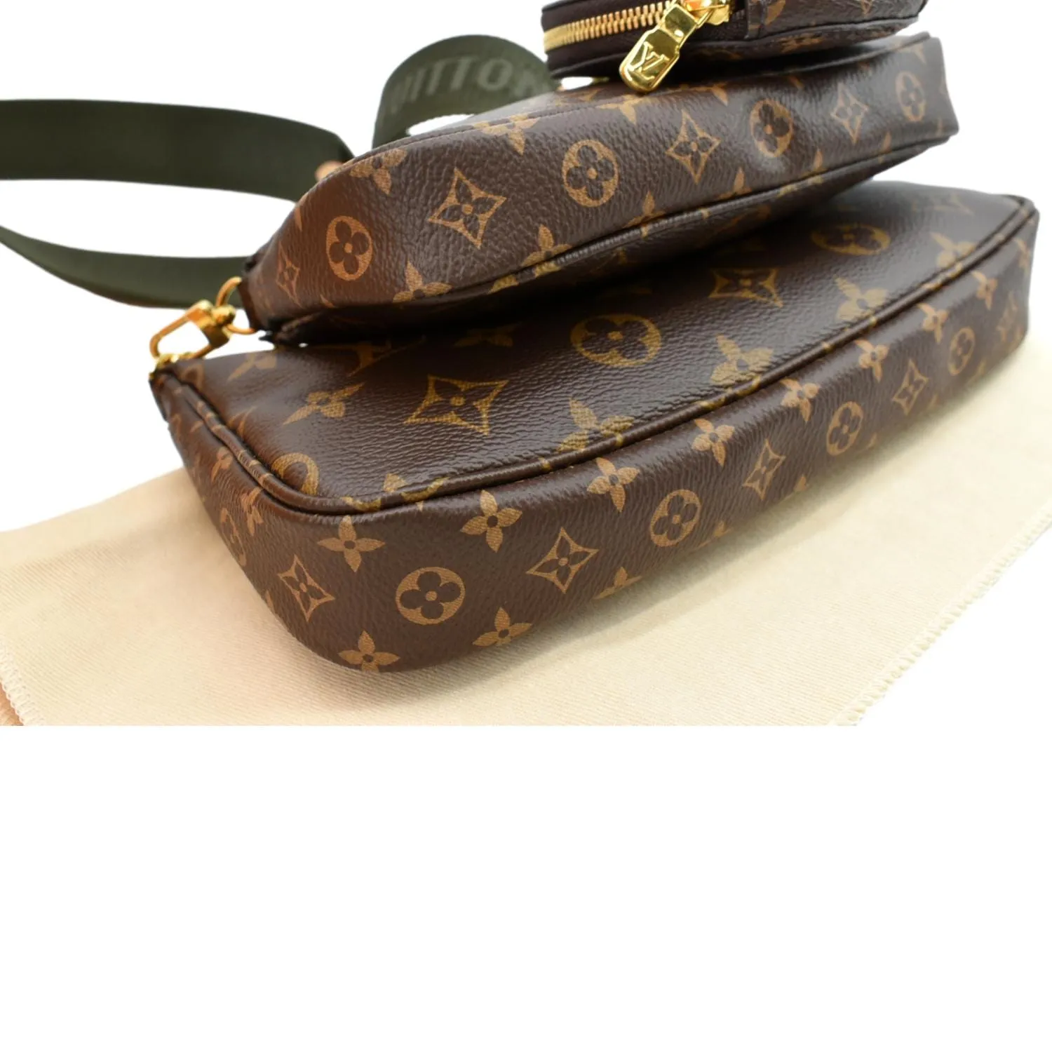 LOUIS VUITTON Multi Pochette Accessoires Monogram Canvas Shoulder Bag Khaki