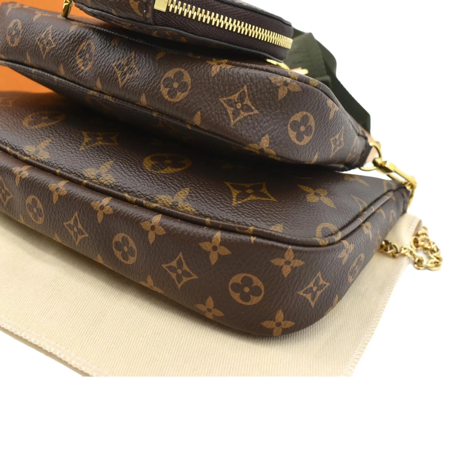 LOUIS VUITTON Multi Pochette Accessoires Monogram Canvas Shoulder Bag Khaki