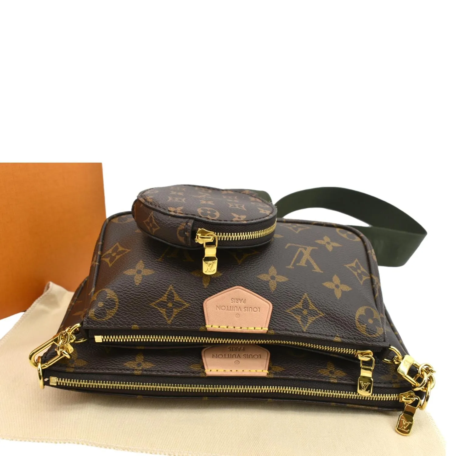 LOUIS VUITTON Multi Pochette Accessoires Monogram Canvas Shoulder Bag Khaki