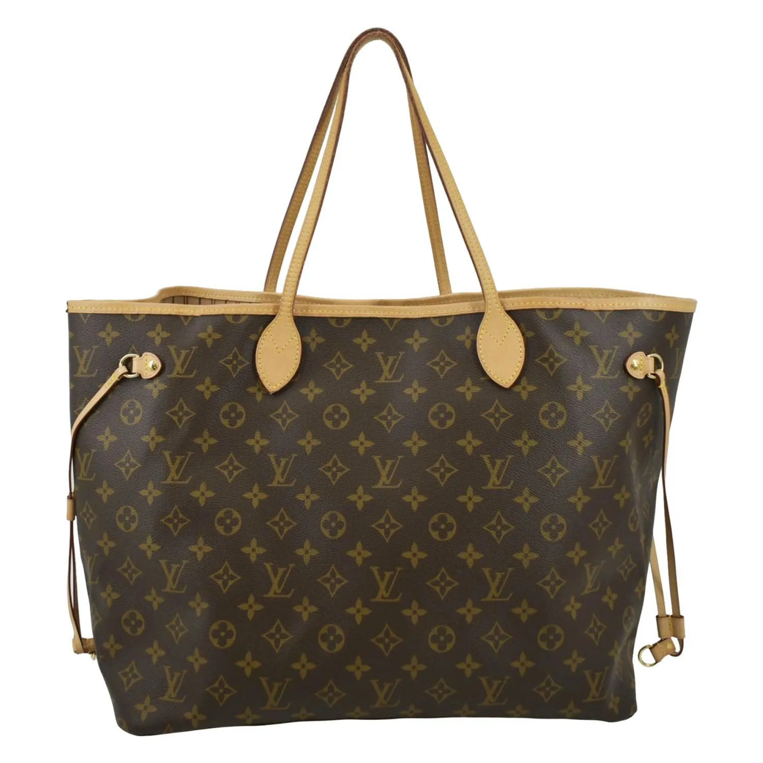 LOUIS VUITTON Neverfull GM Monogram Canvas Tote Bag Brown