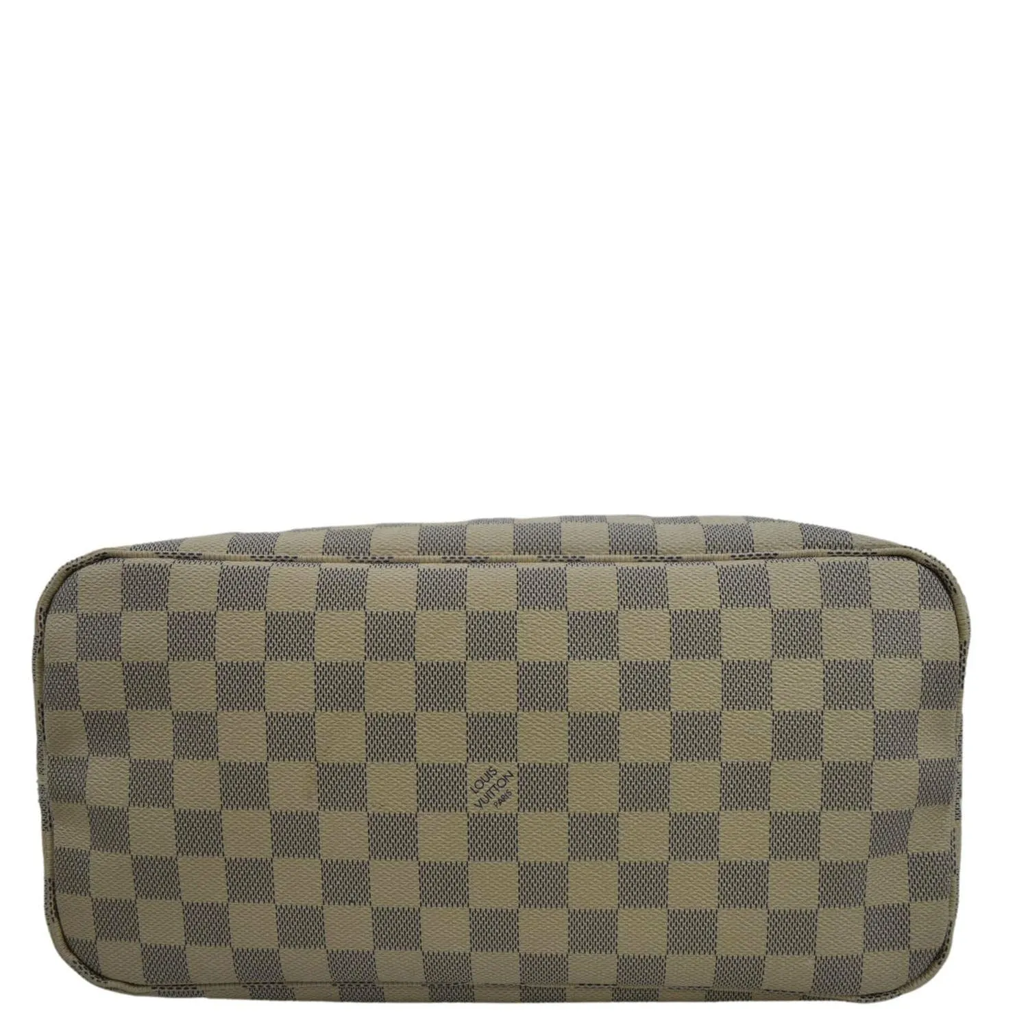 LOUIS VUITTON Neverfull MM Damier Azur Shoulder Bag White