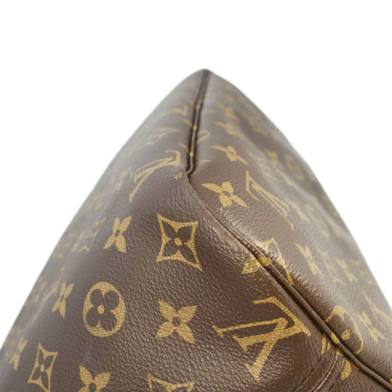 LOUIS VUITTON Neverfull MM Monogram Canvas Tote Bag Brown