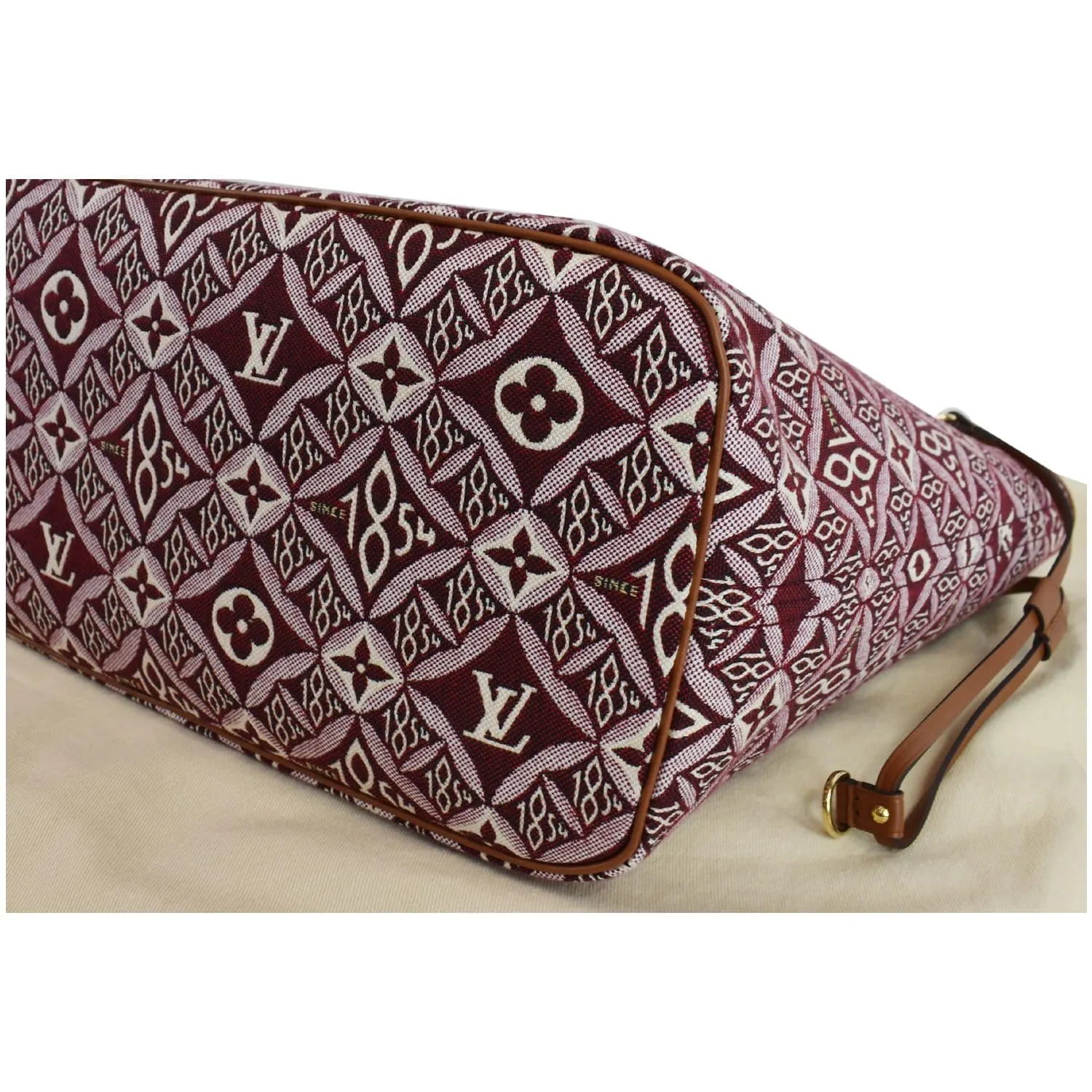 LOUIS VUITTON Neverfull MM Since 1854 Jacquard Shoulder Bag Bordeaux Red