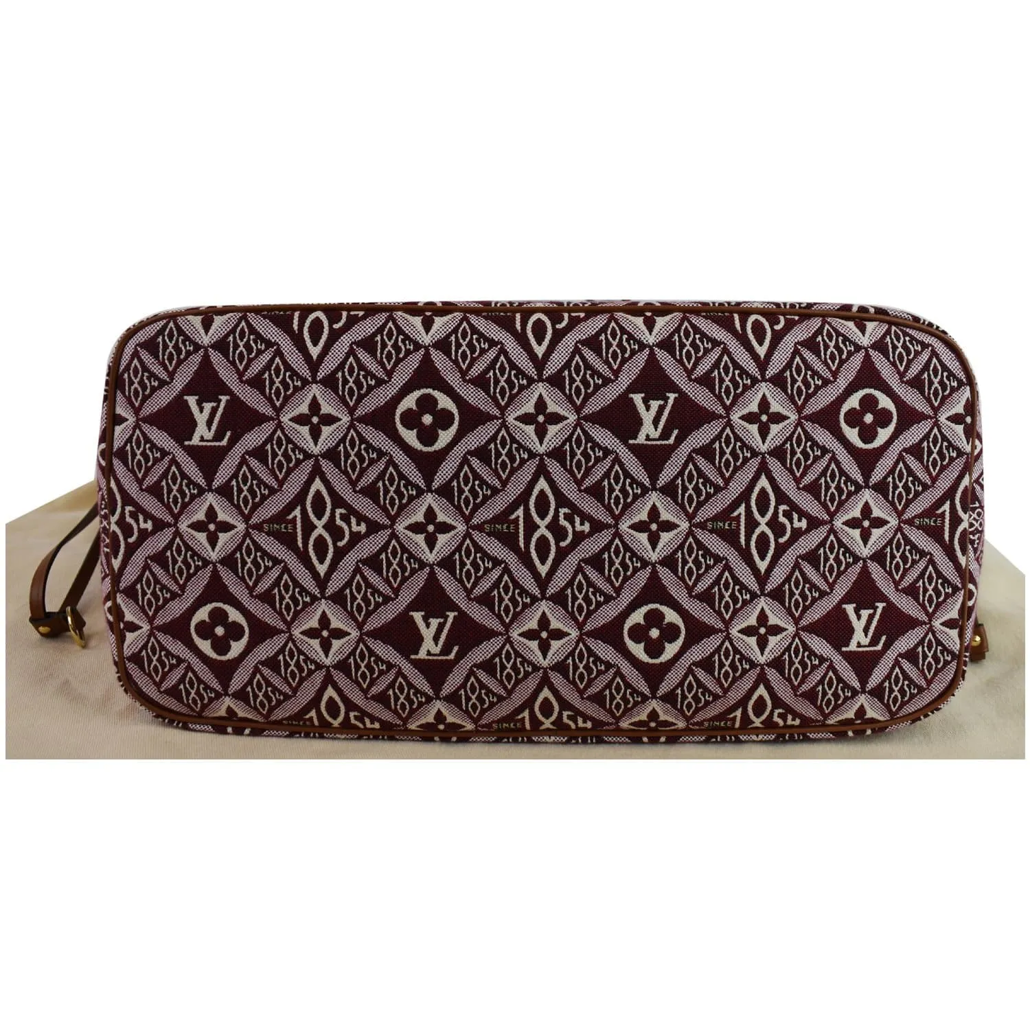 LOUIS VUITTON Neverfull MM Since 1854 Jacquard Shoulder Bag Bordeaux Red