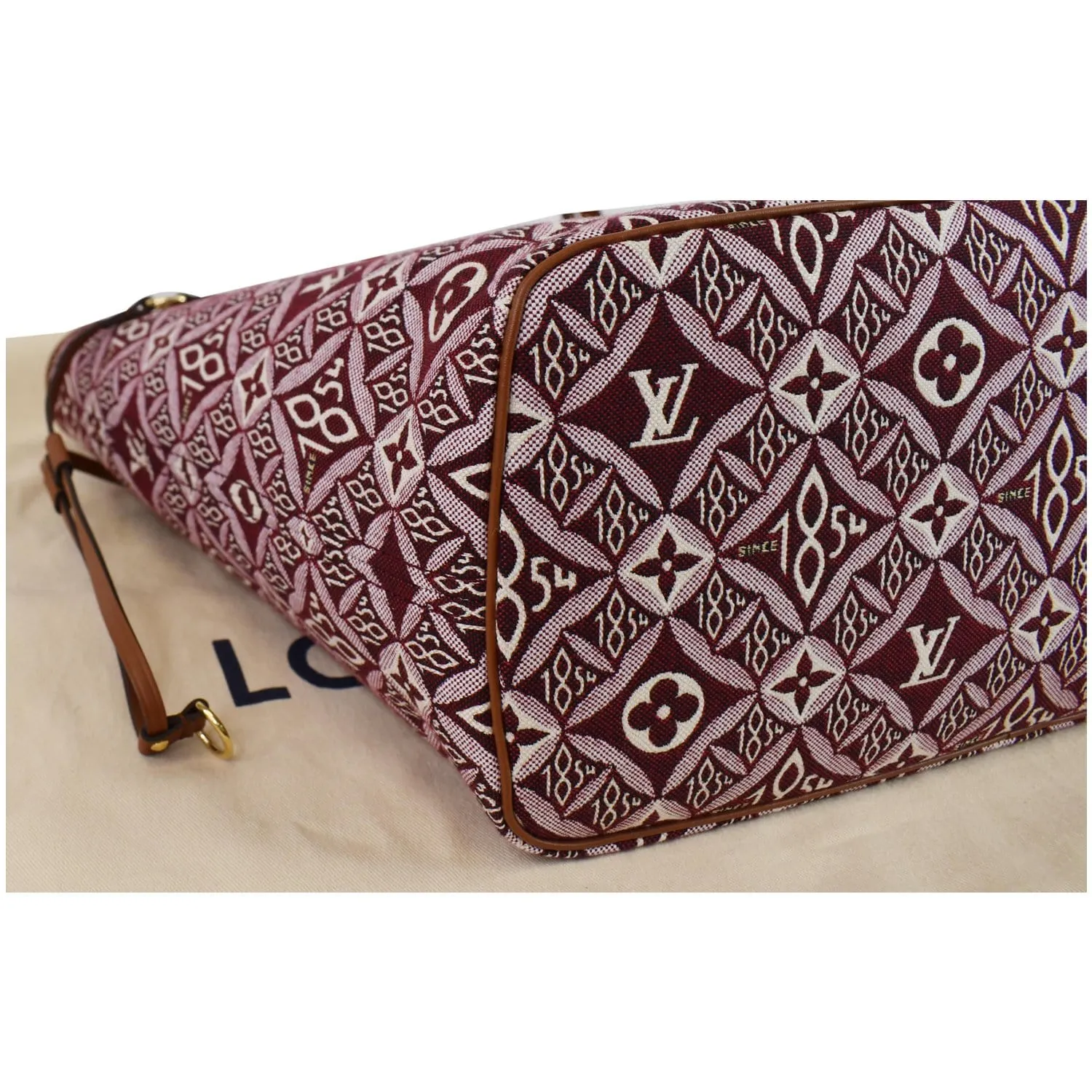 LOUIS VUITTON Neverfull MM Since 1854 Jacquard Shoulder Bag Bordeaux Red