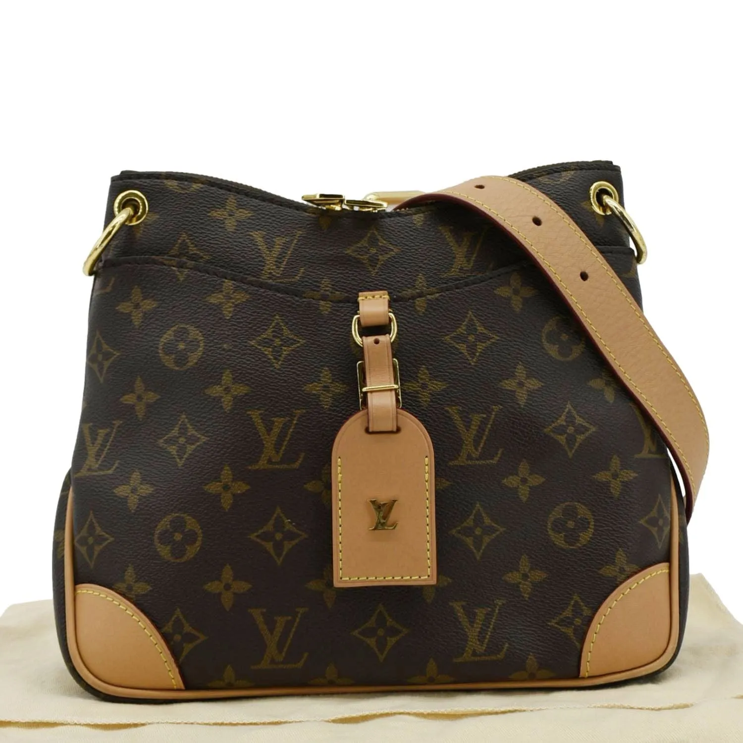 LOUIS VUITTON Odeon PM Monogram Canvas Shoulder Bag Brown