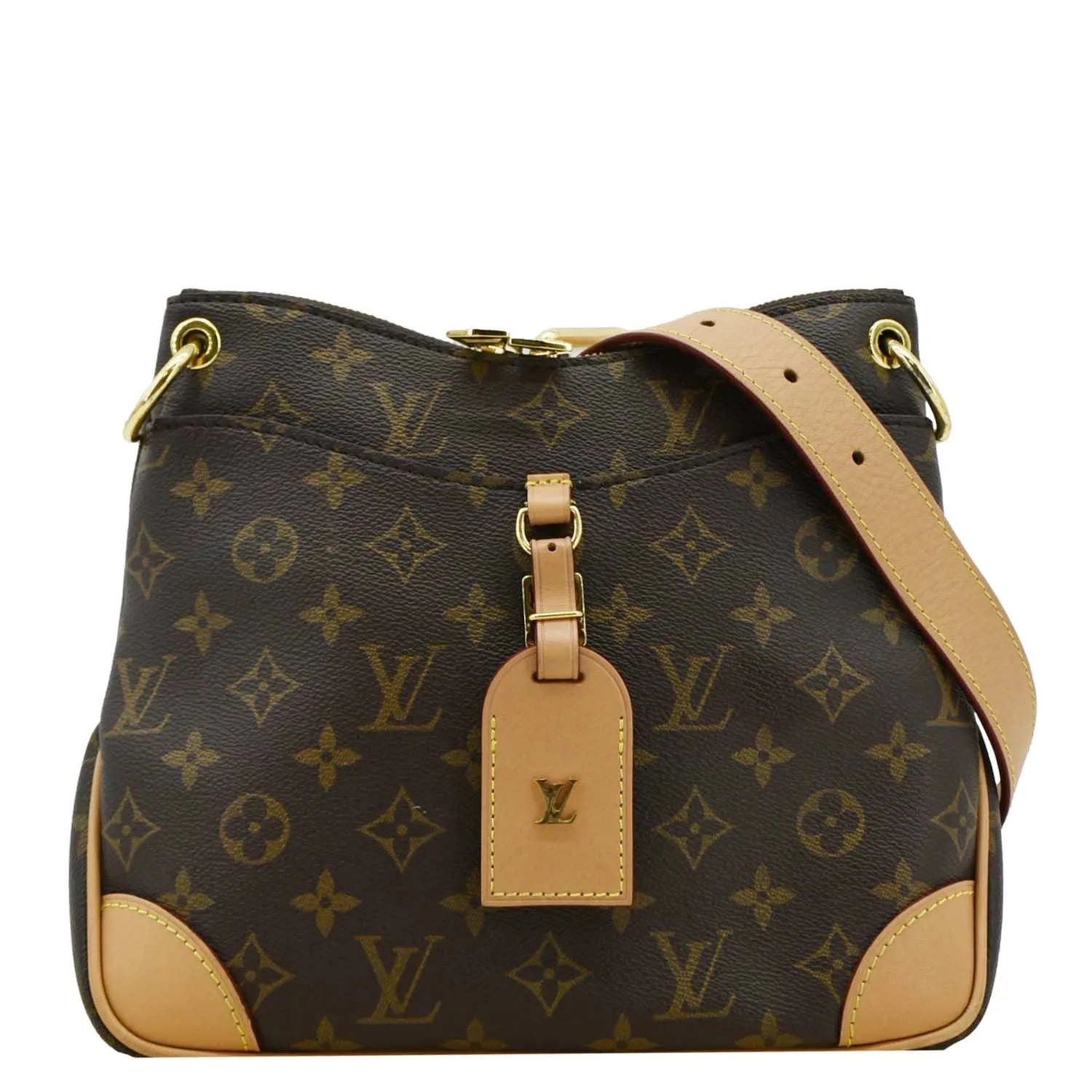 LOUIS VUITTON Odeon PM Monogram Canvas Shoulder Bag Brown