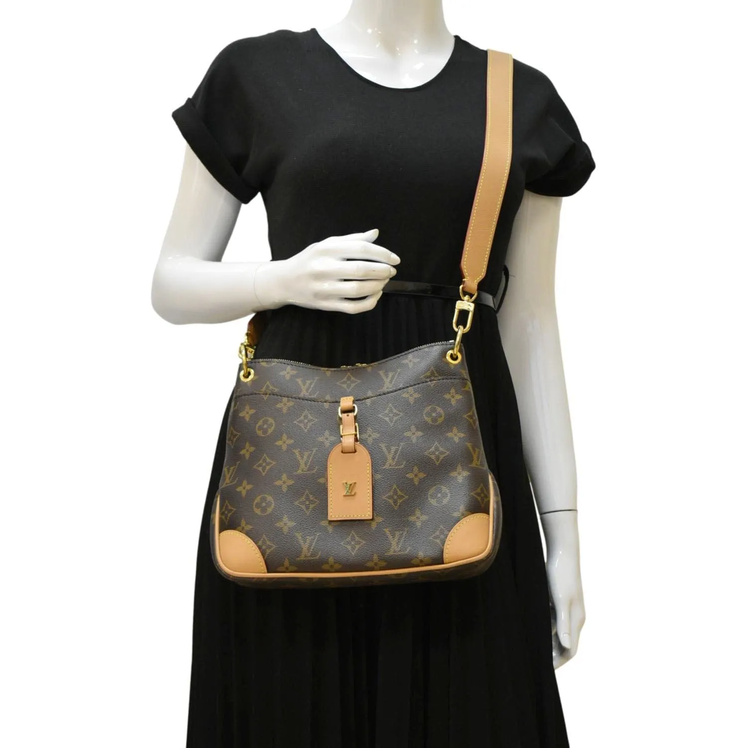 LOUIS VUITTON Odeon PM Monogram Canvas Shoulder Bag Brown