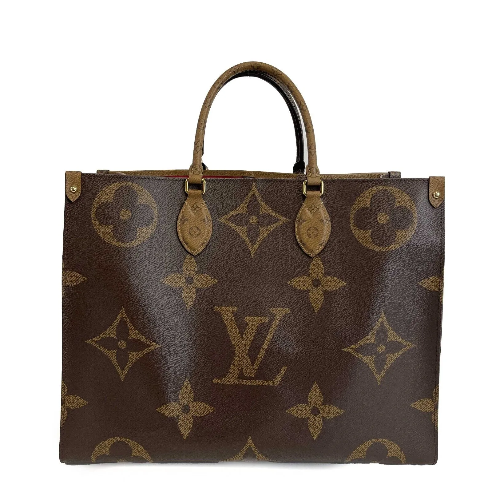 Louis Vuitton - OnTheGo GM Monogram Tote Reverse - Brown w/ Shoulder Strap