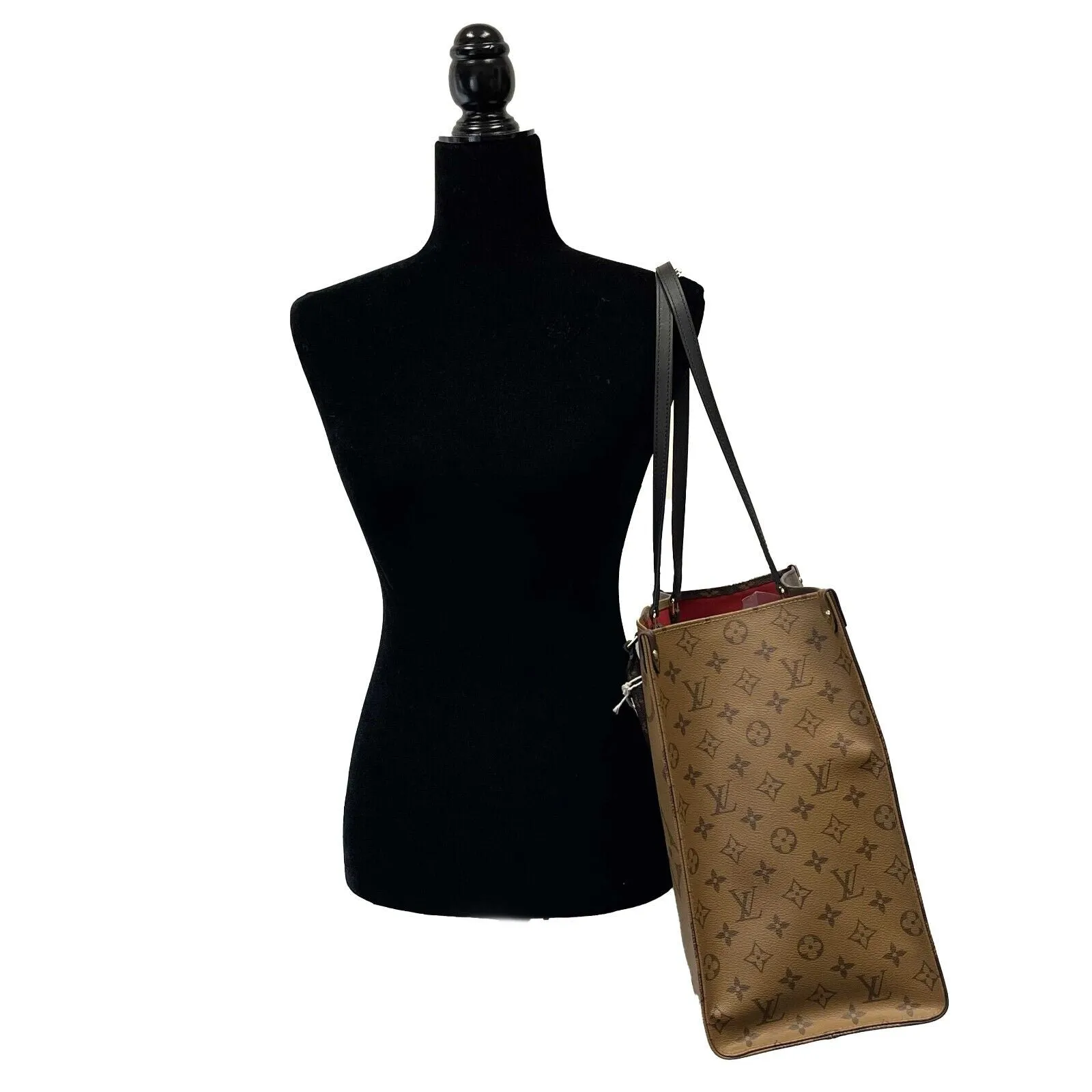 Louis Vuitton - OnTheGo GM Monogram Tote Reverse - Brown w/ Shoulder Strap