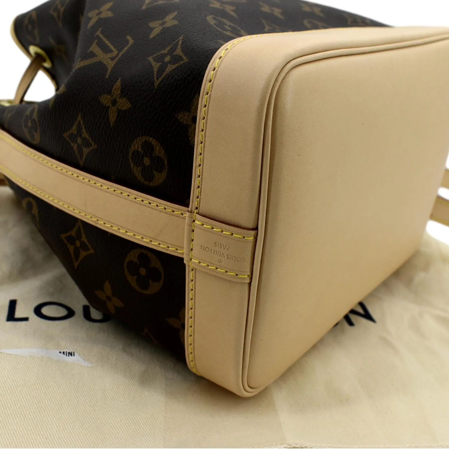 LOUIS VUITTON Petit Noe NM Monogram Canvas Shoulder Bag Brown