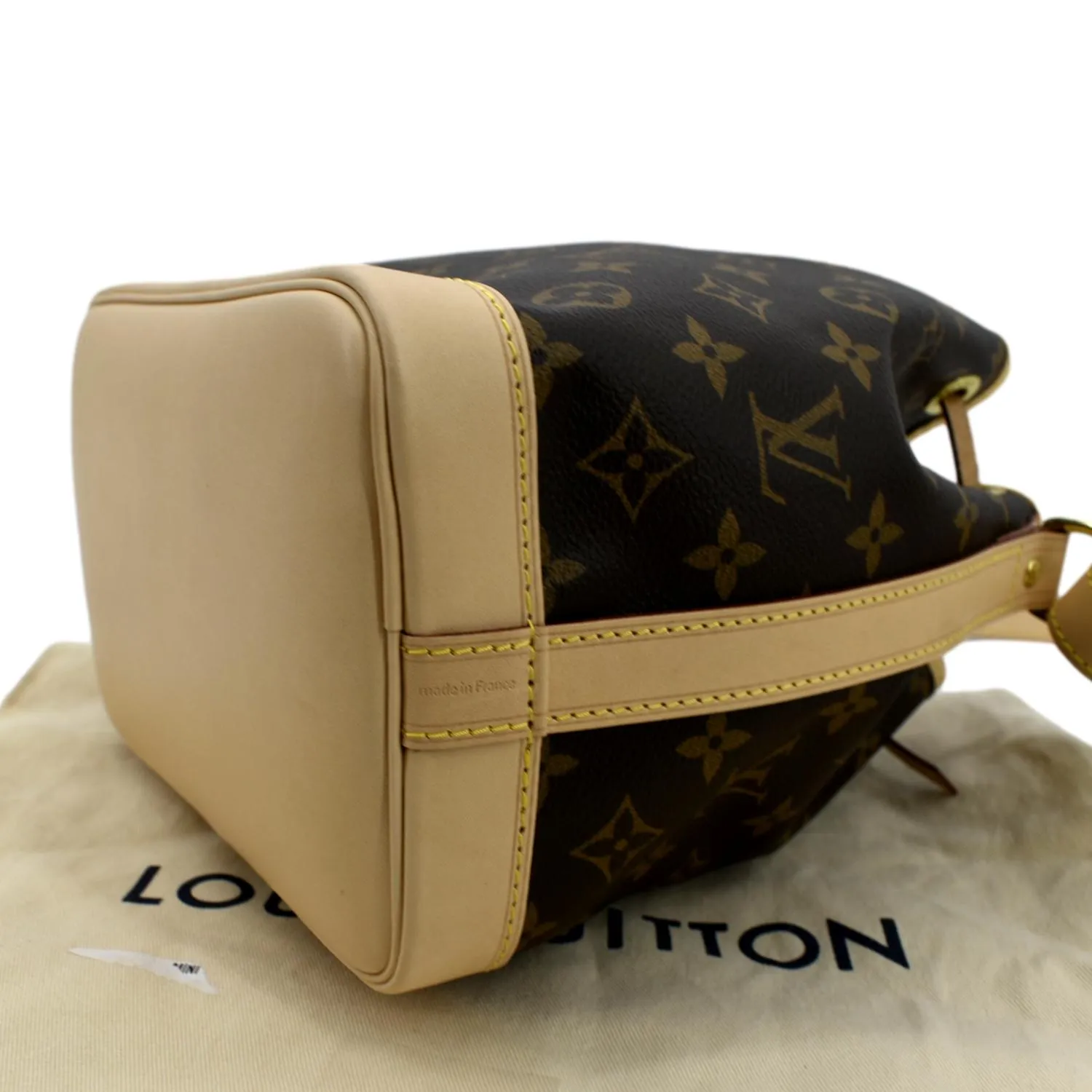 LOUIS VUITTON Petit Noe NM Monogram Canvas Shoulder Bag Brown