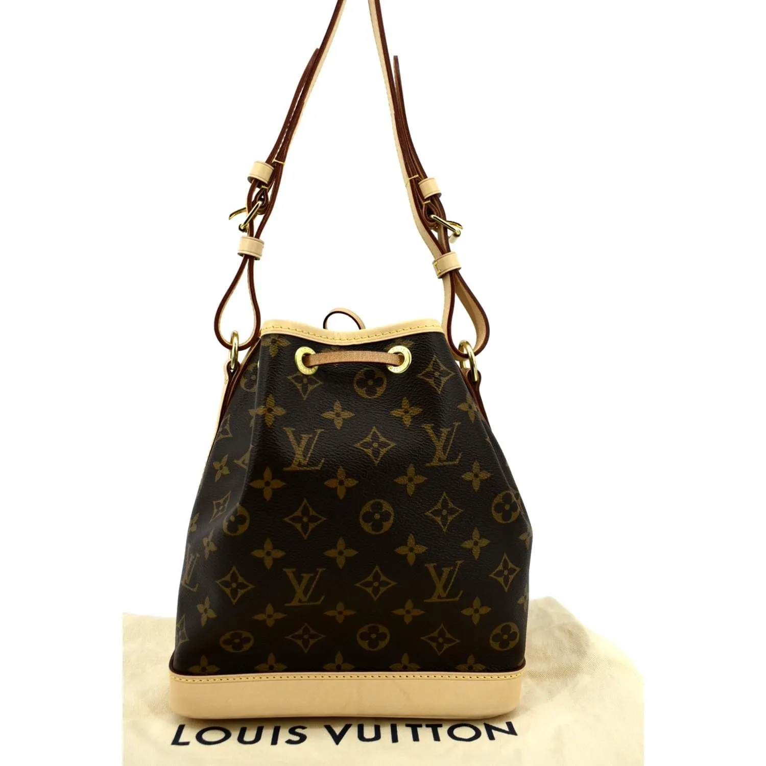 LOUIS VUITTON Petit Noe NM Monogram Canvas Shoulder Bag Brown