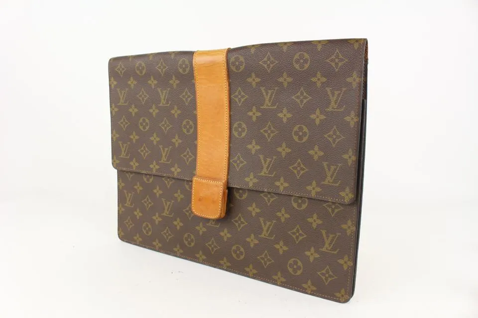 Louis Vuitton Rare Vintage Monogram Lena Portfolio Clutch Porte Documents 1013lv1