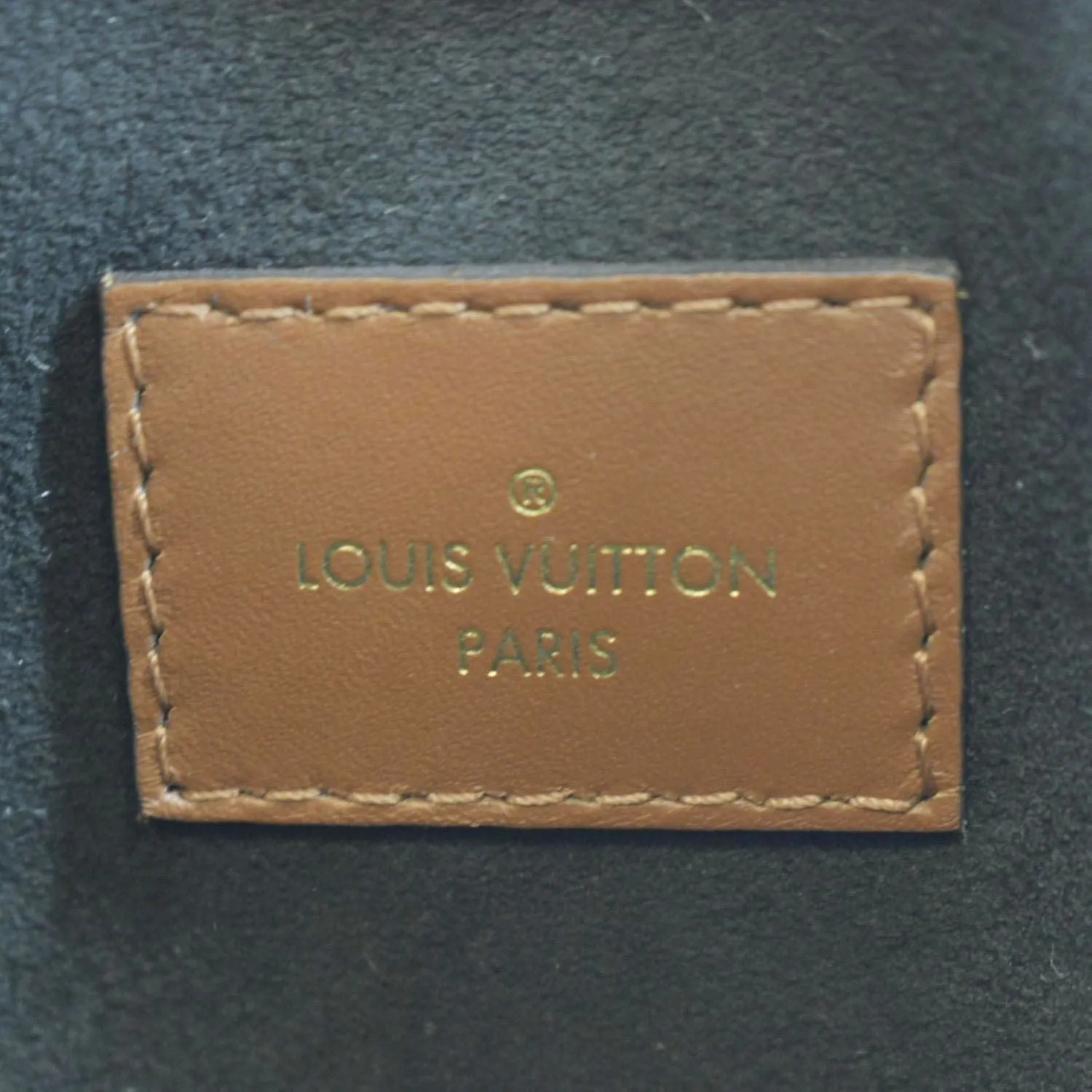 LOUIS VUITTON V Tote Monogram Canvas Leather Shoulder Bag Black