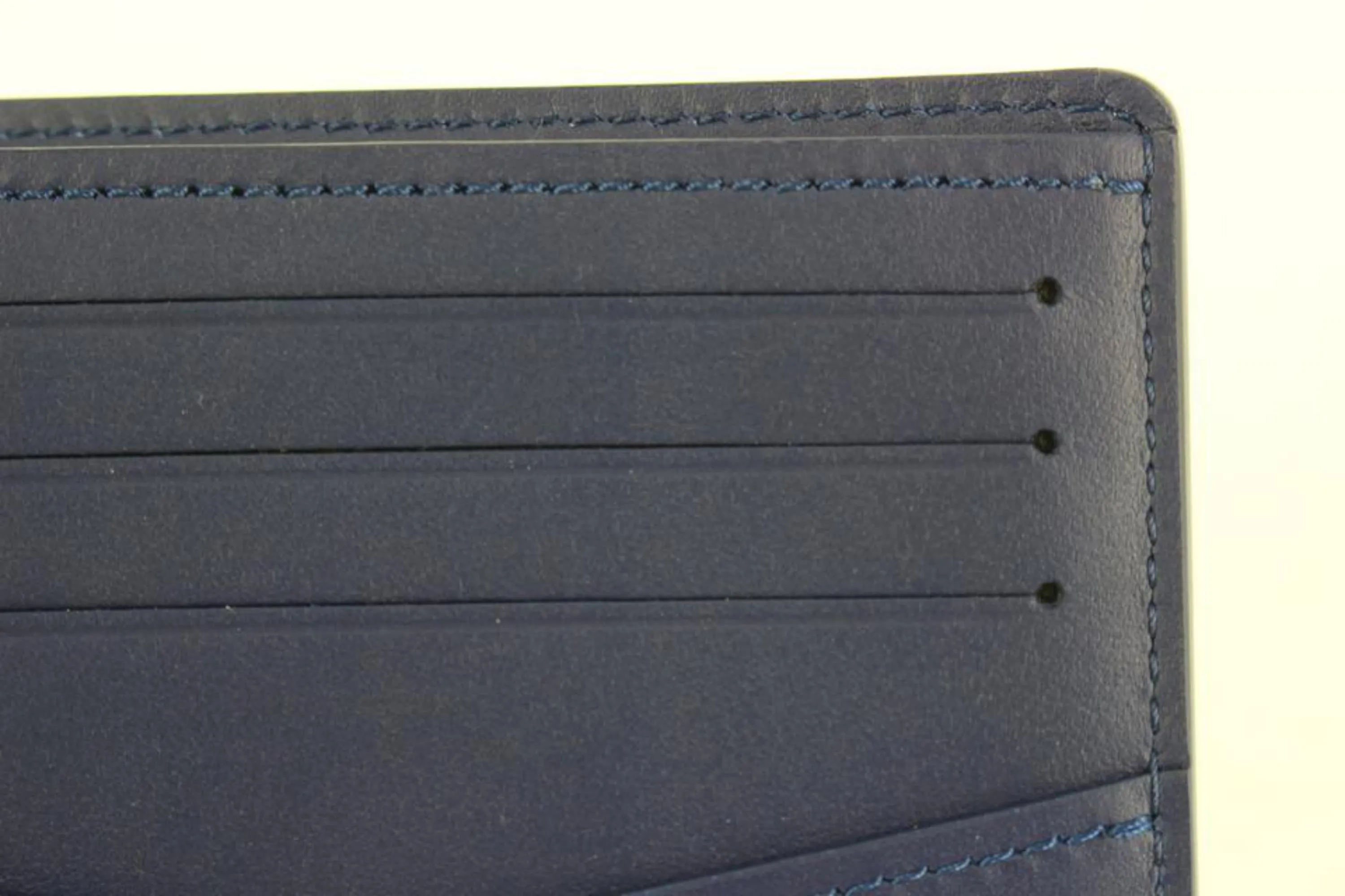 Louis Vuitton Virgil Abloh Blue Monogram Bandana Slender Wallet 76lk67s