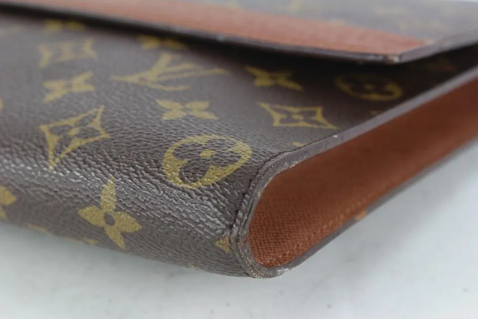 Louis Vuitton XL Monogram Folder Portfolio Document Clutch Porte 825lv66