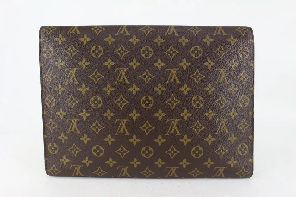 Louis Vuitton XL Monogram Folder Portfolio Document Clutch Porte 825lv66