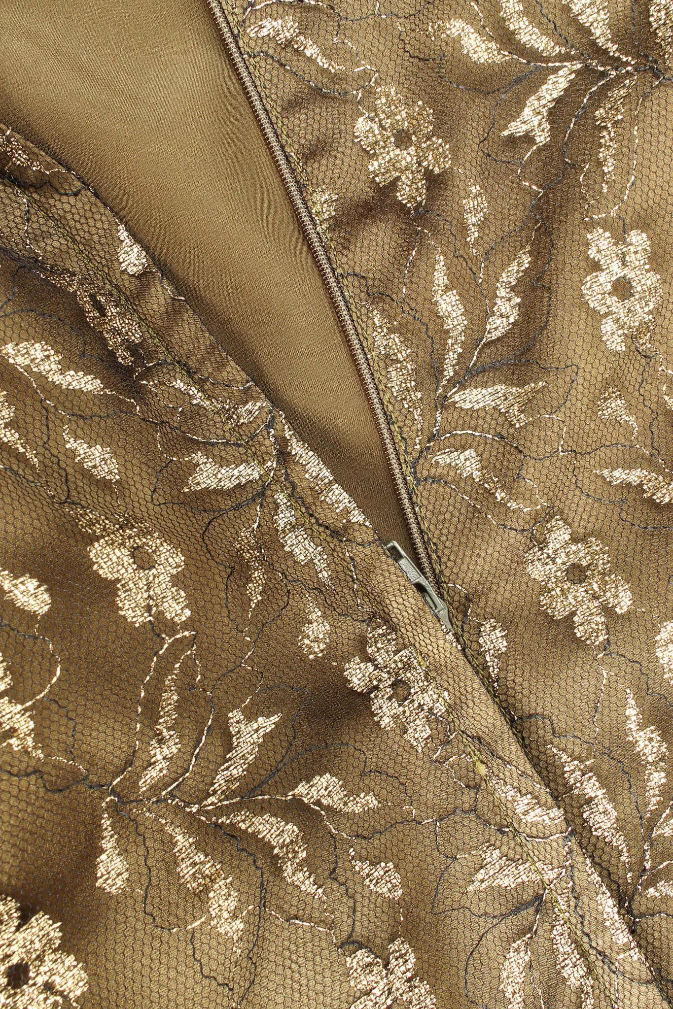 Metallic Floral Ruffle Dress
