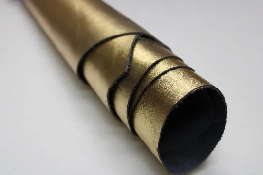 METALLIC GOLD LEATHER: Genuine Leather 2.5-3 oz. - Perfect for Handbags and Leather Crafts!