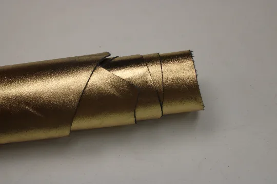 METALLIC GOLD LEATHER: Genuine Leather 2.5-3 oz. - Perfect for Handbags and Leather Crafts!