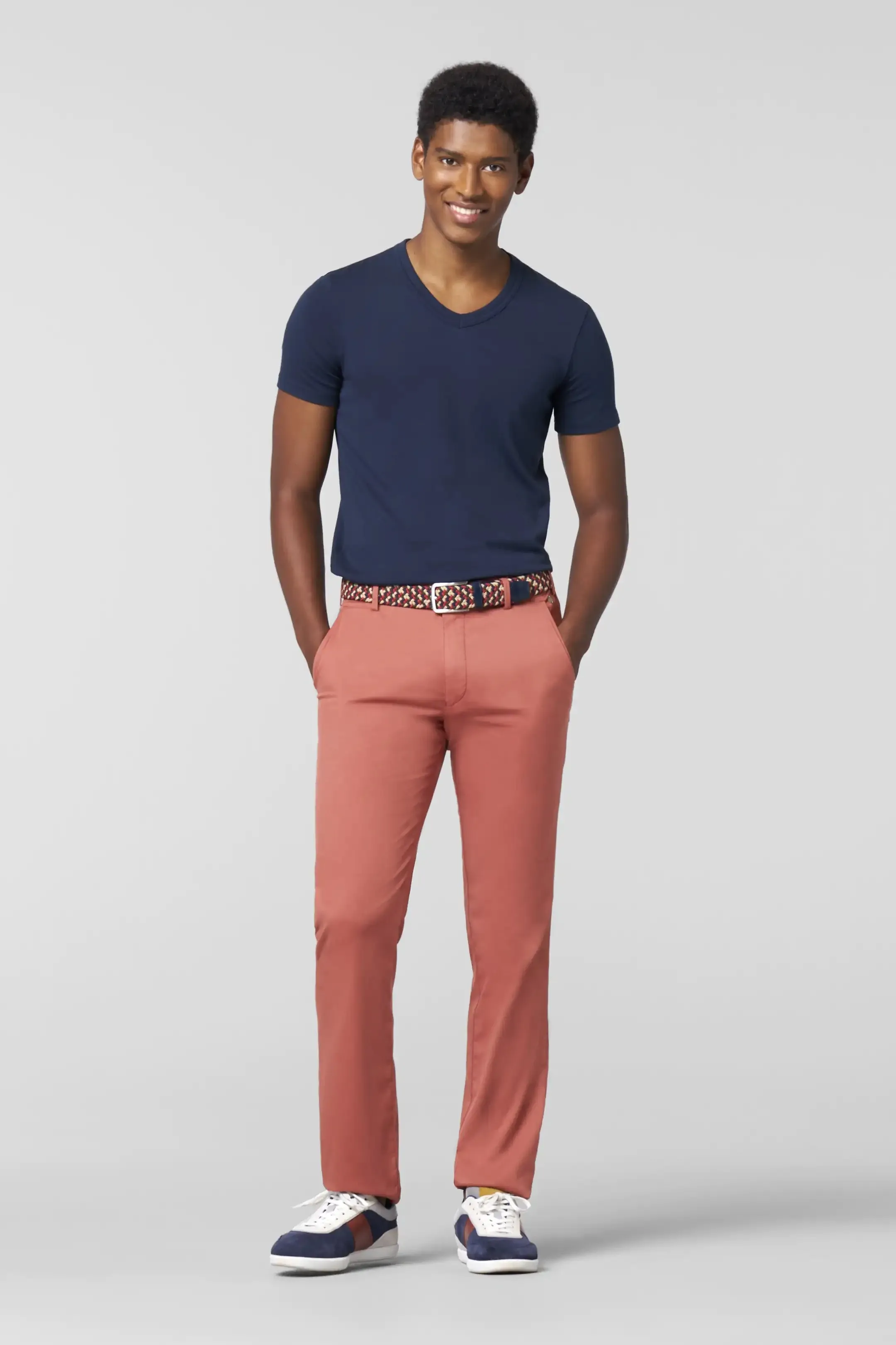MEYER Roma Trousers - 5070 Fine Cotton Chinos - Melon