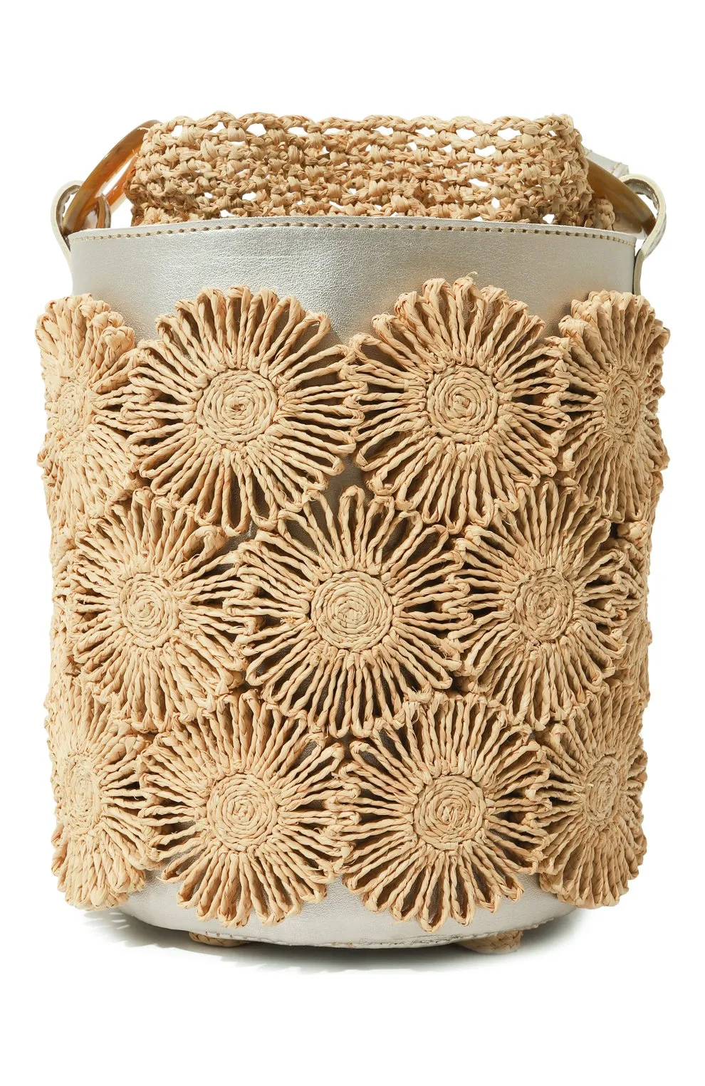 MIRO BAG - SILVER / NATURAL RAFFIA