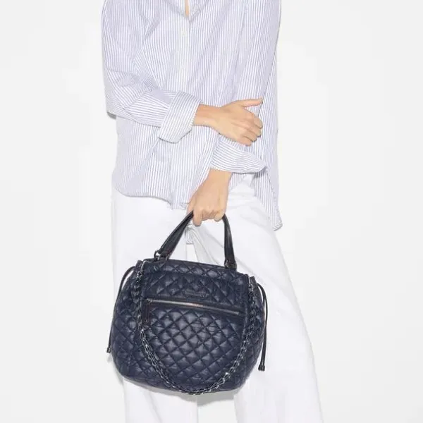 MZ Wallace Crosby Anna Tote in Navy Dawn