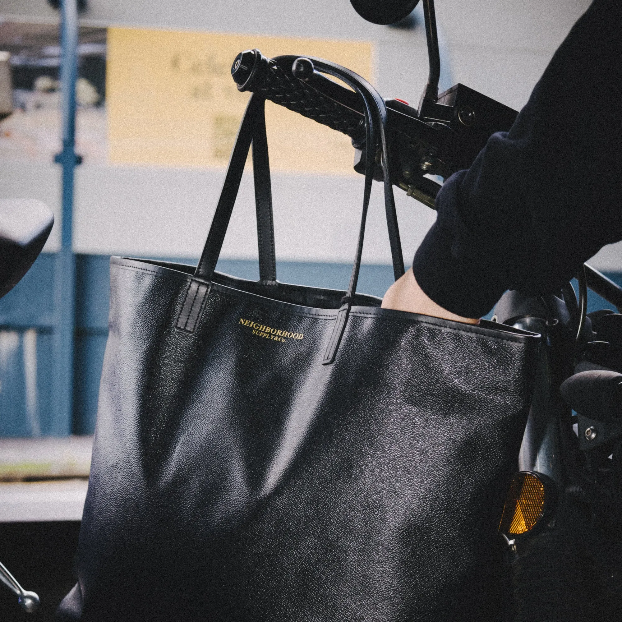 Neighborhood Coated Tote Bag Black  251TQNH-CG01