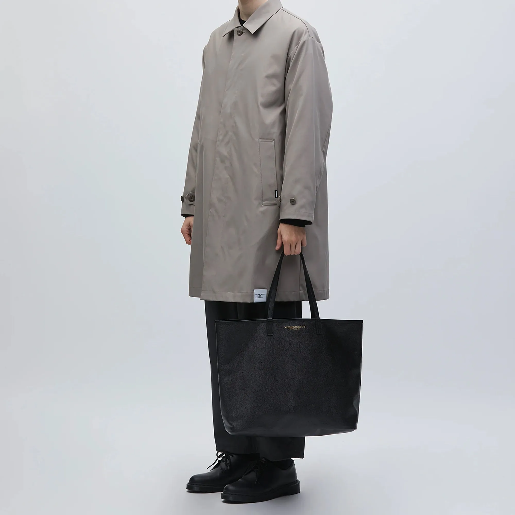 Neighborhood Coated Tote Bag Black  251TQNH-CG01