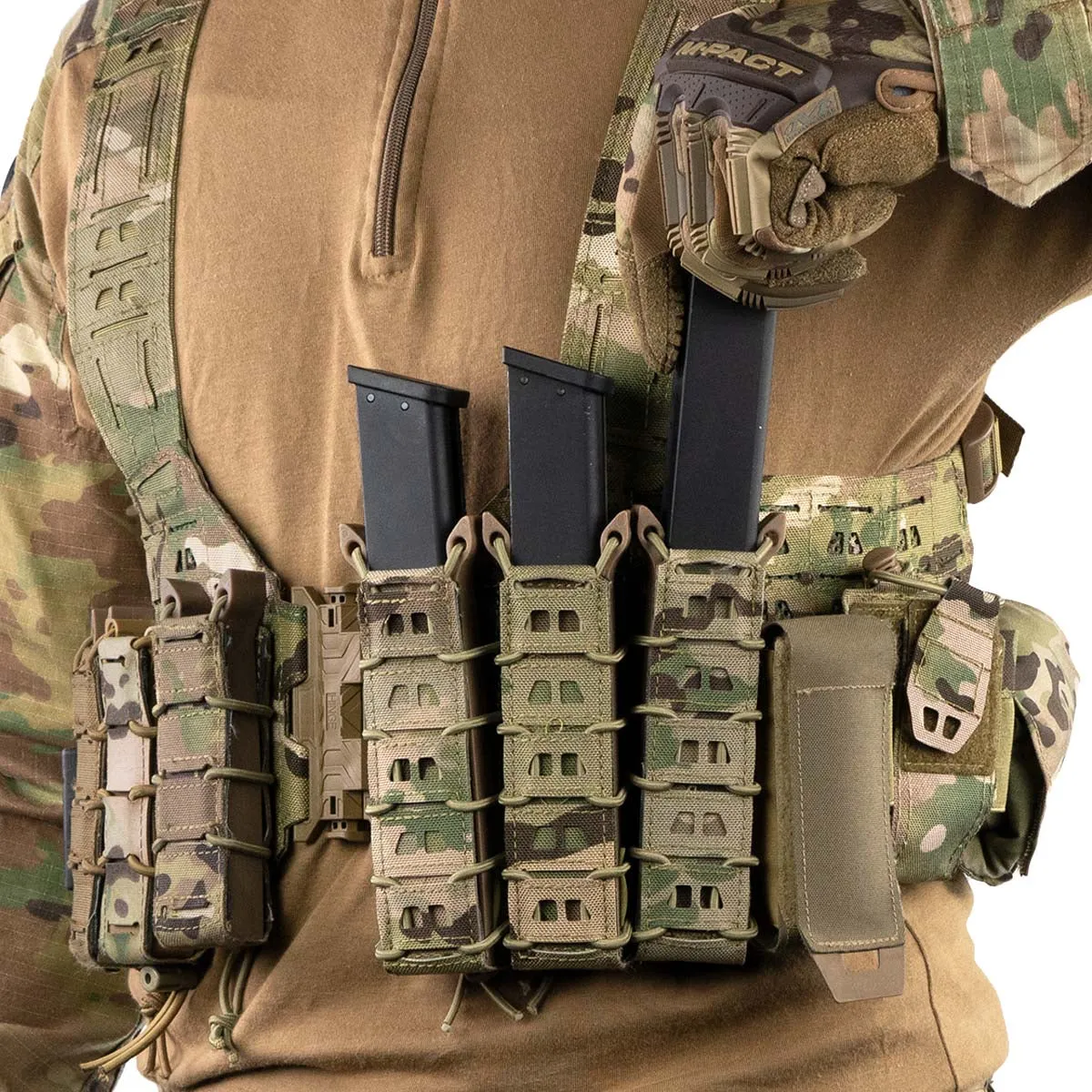 Novritsch Open MOLLE Pouch for Long Pistol Magazine / SMG - Flecktarn