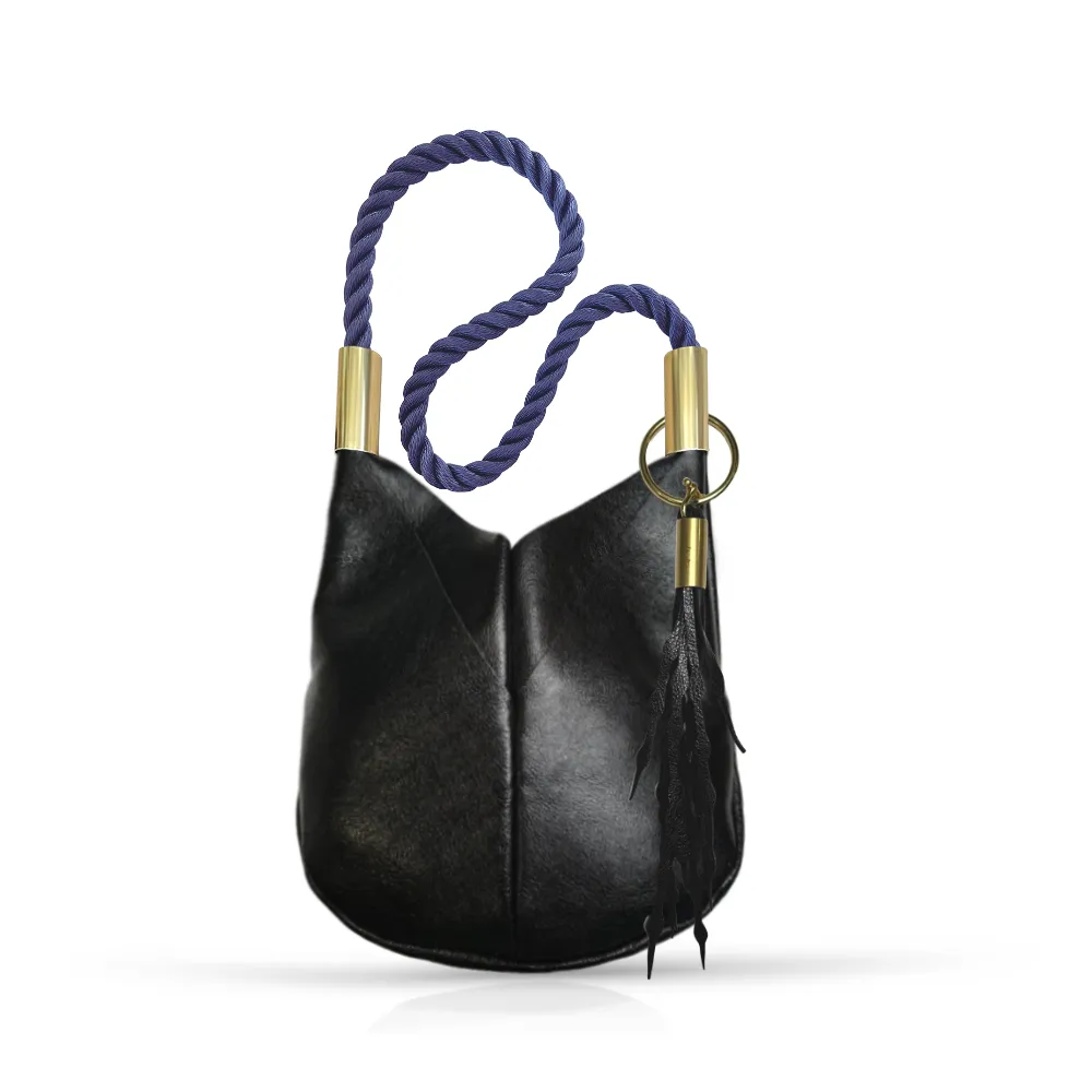 Original Wildwood Bag | Small Crossbody in Black Metallic Leather