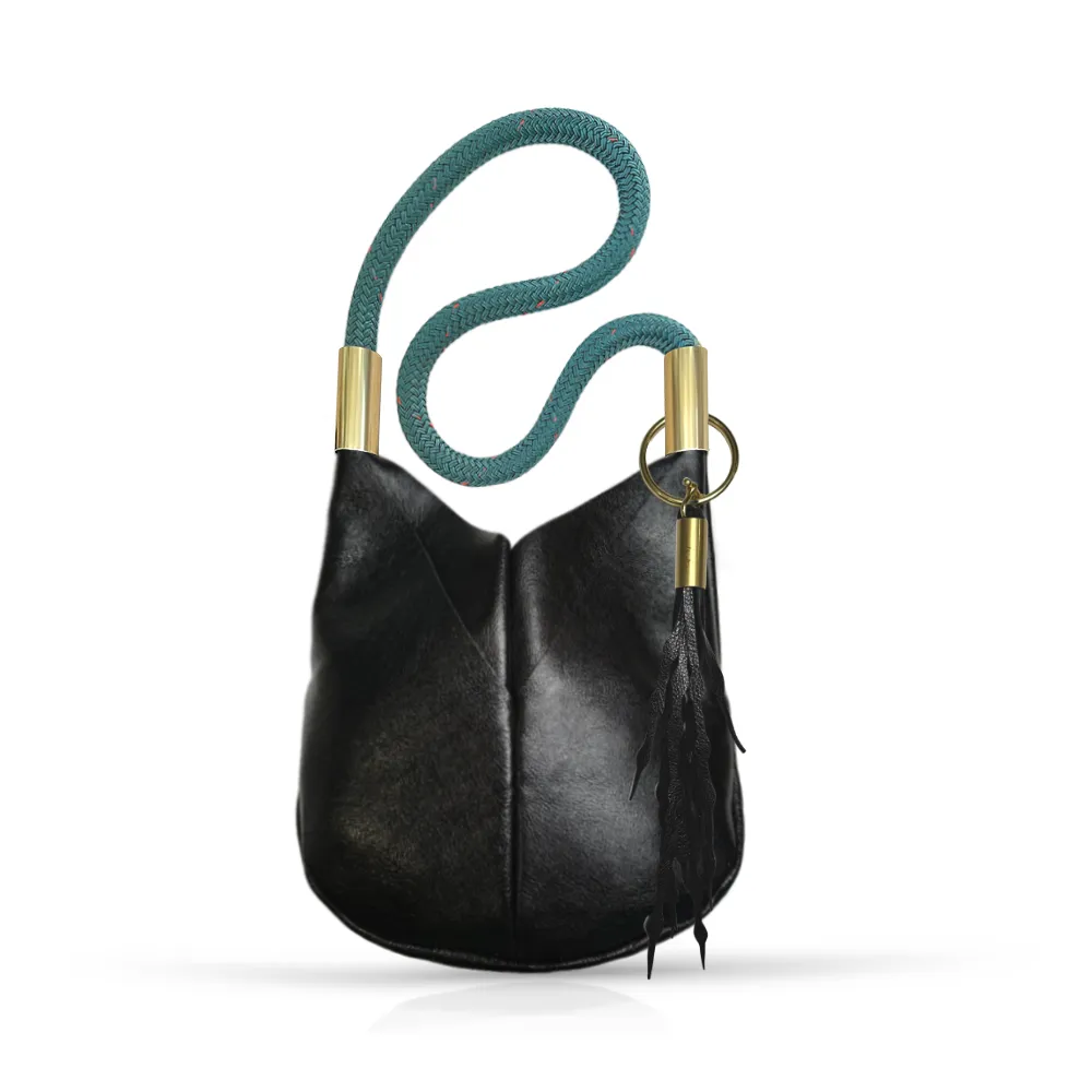 Original Wildwood Bag | Small Crossbody in Black Metallic Leather