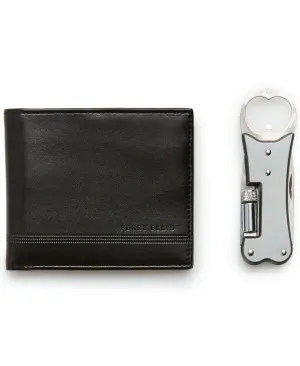 Perry Ellis Portfolio Men's Smooth Bifold Wallet and Pocket Multitool WP20086