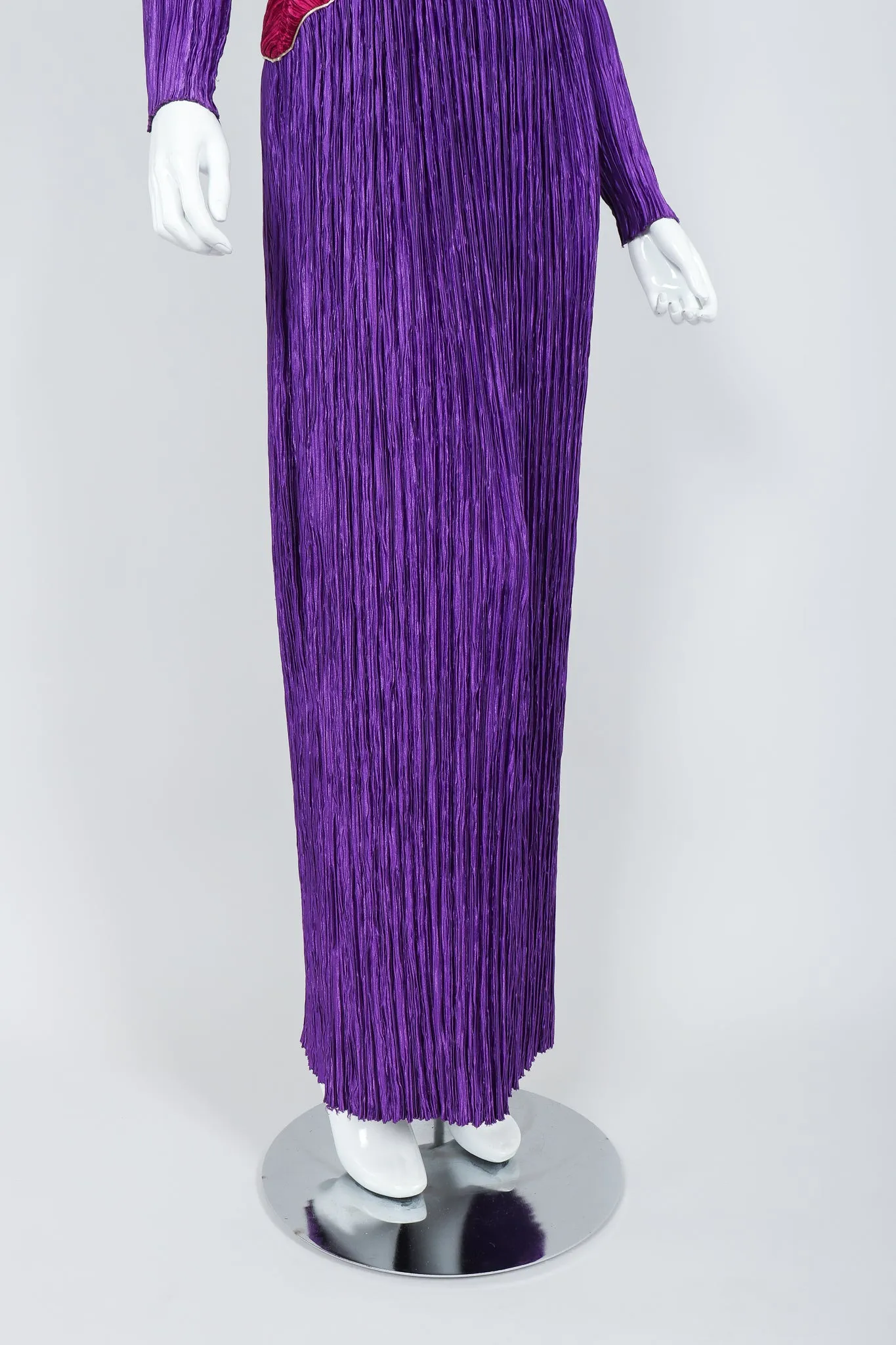 Pleated Bias Bodice Dress