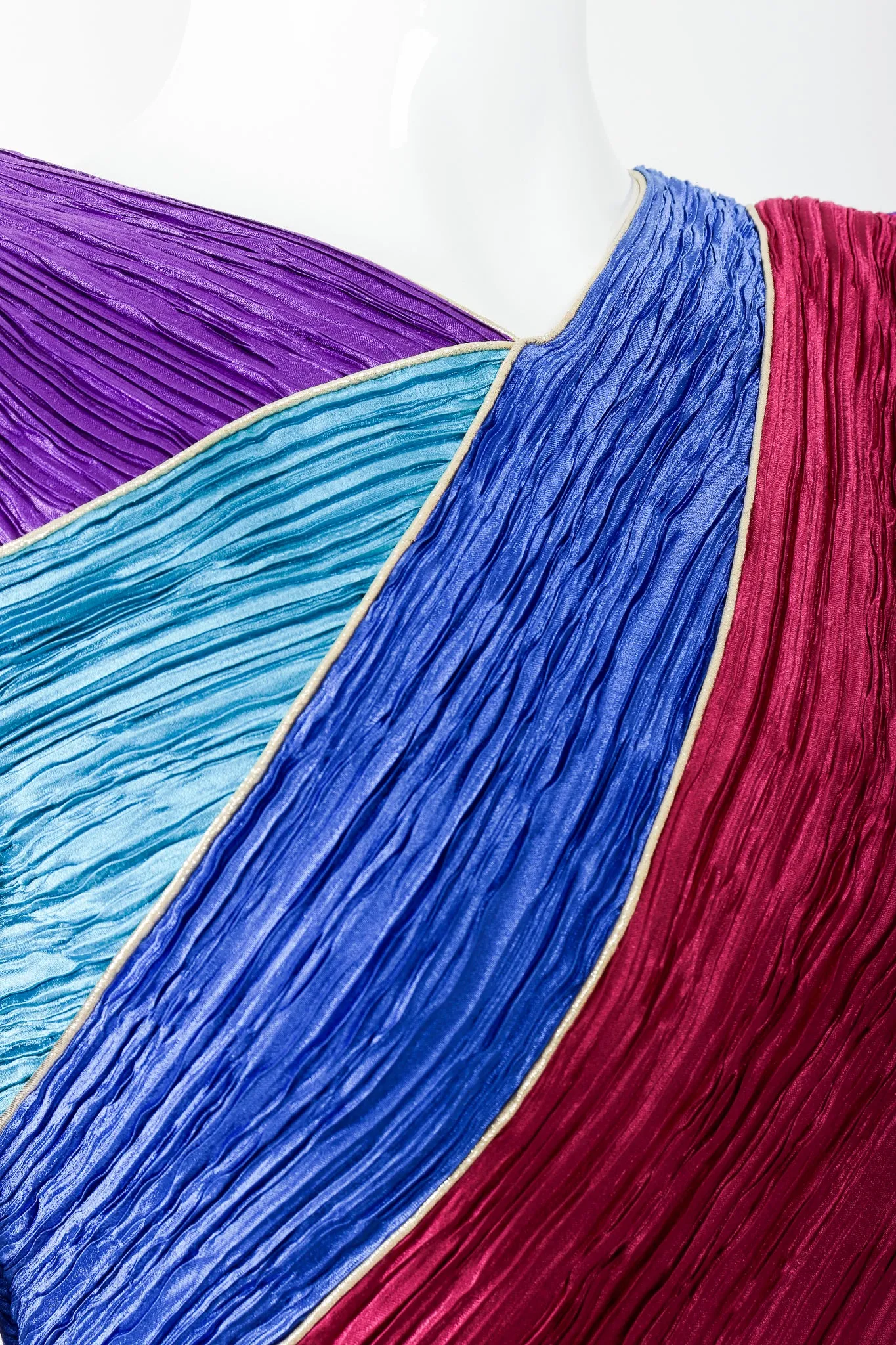 Pleated Bias Bodice Dress