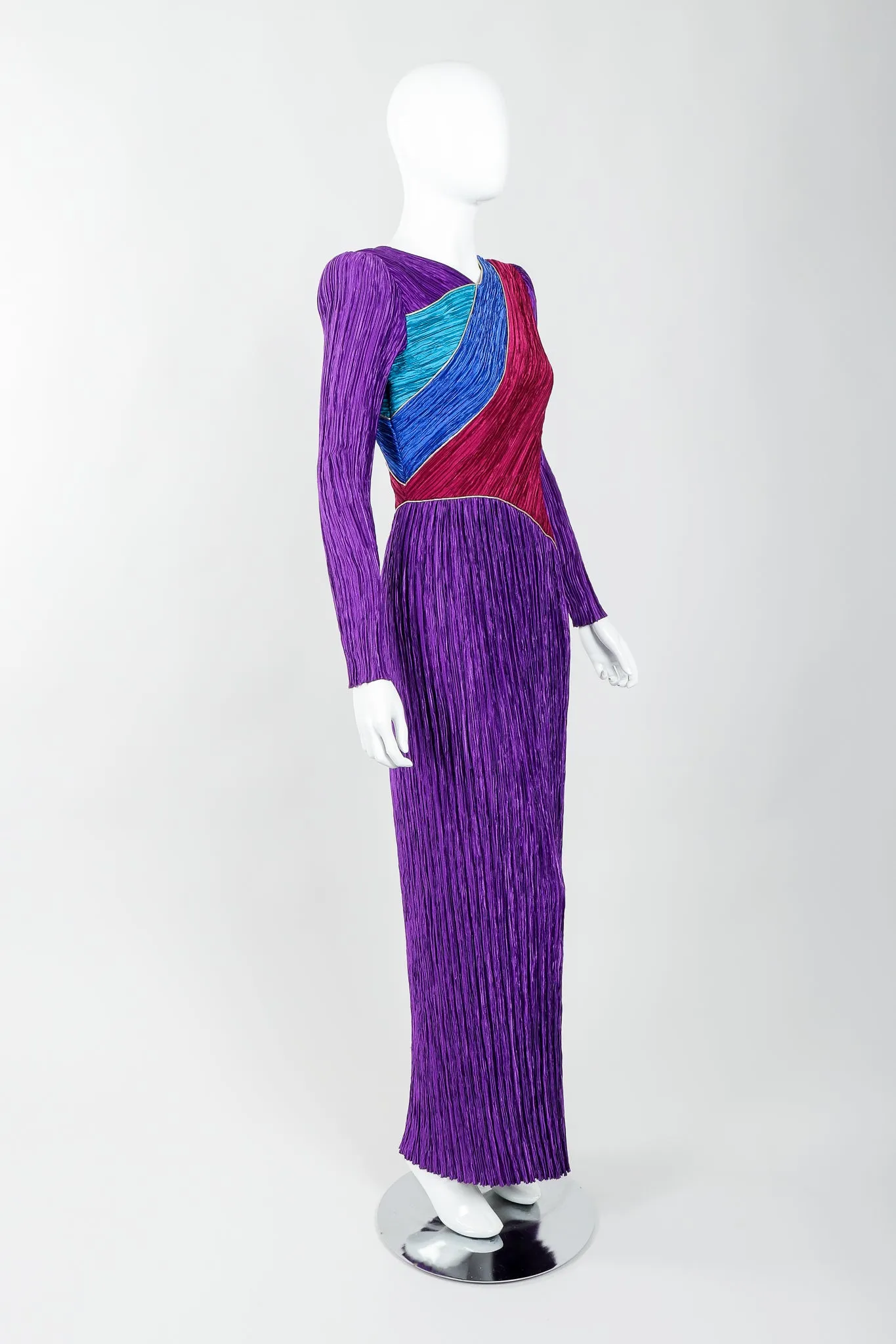 Pleated Bias Bodice Dress