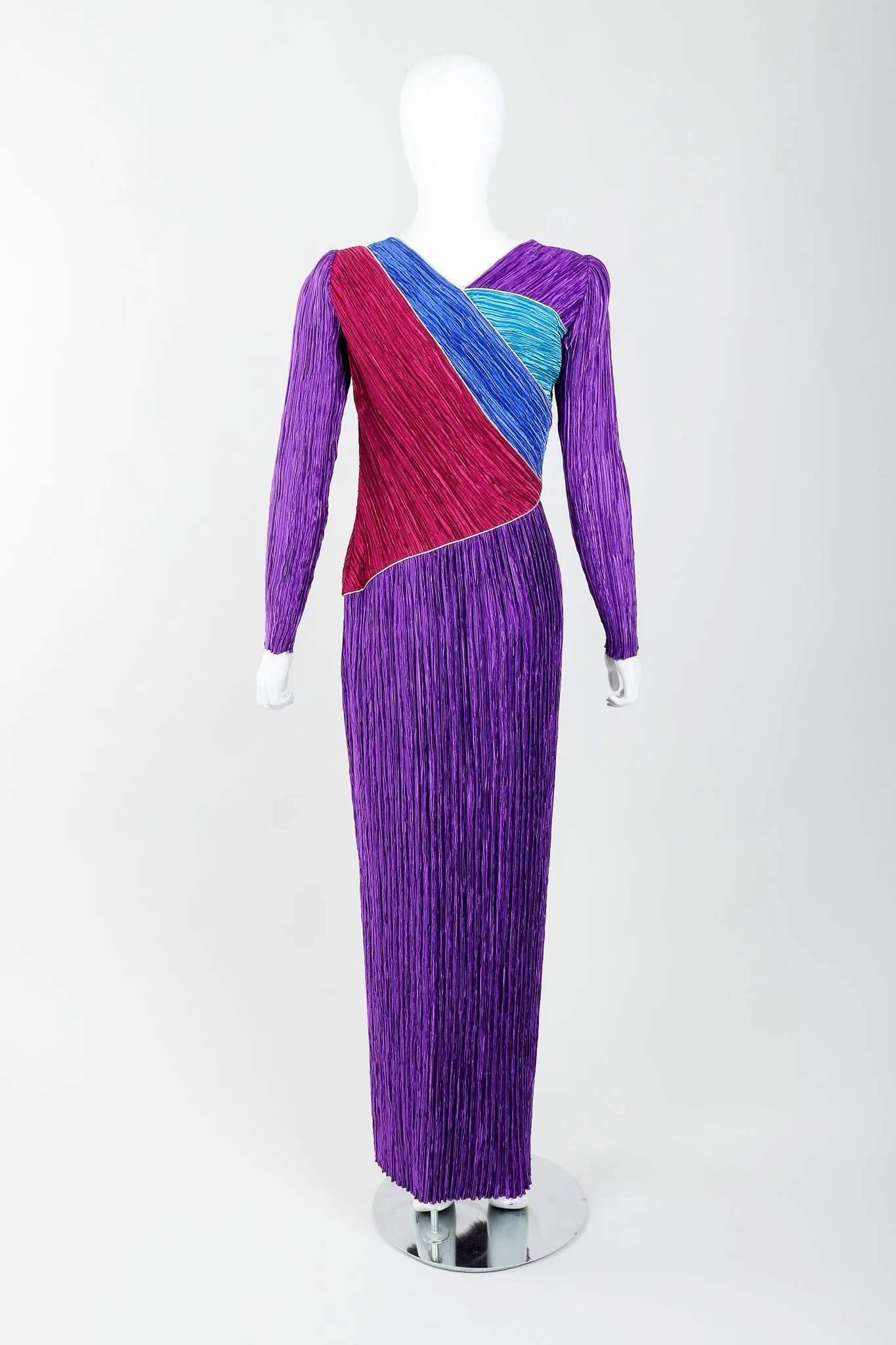 Pleated Bias Bodice Dress