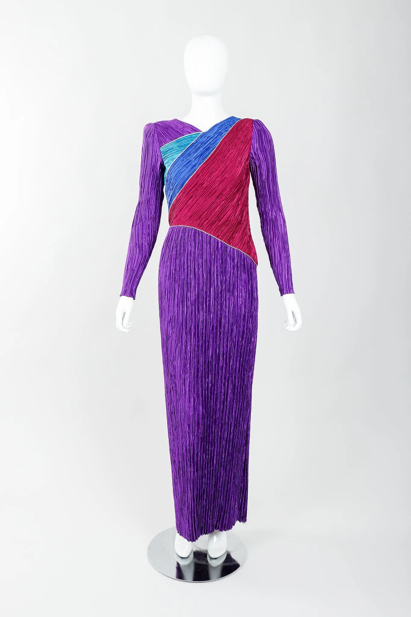 Pleated Bias Bodice Dress