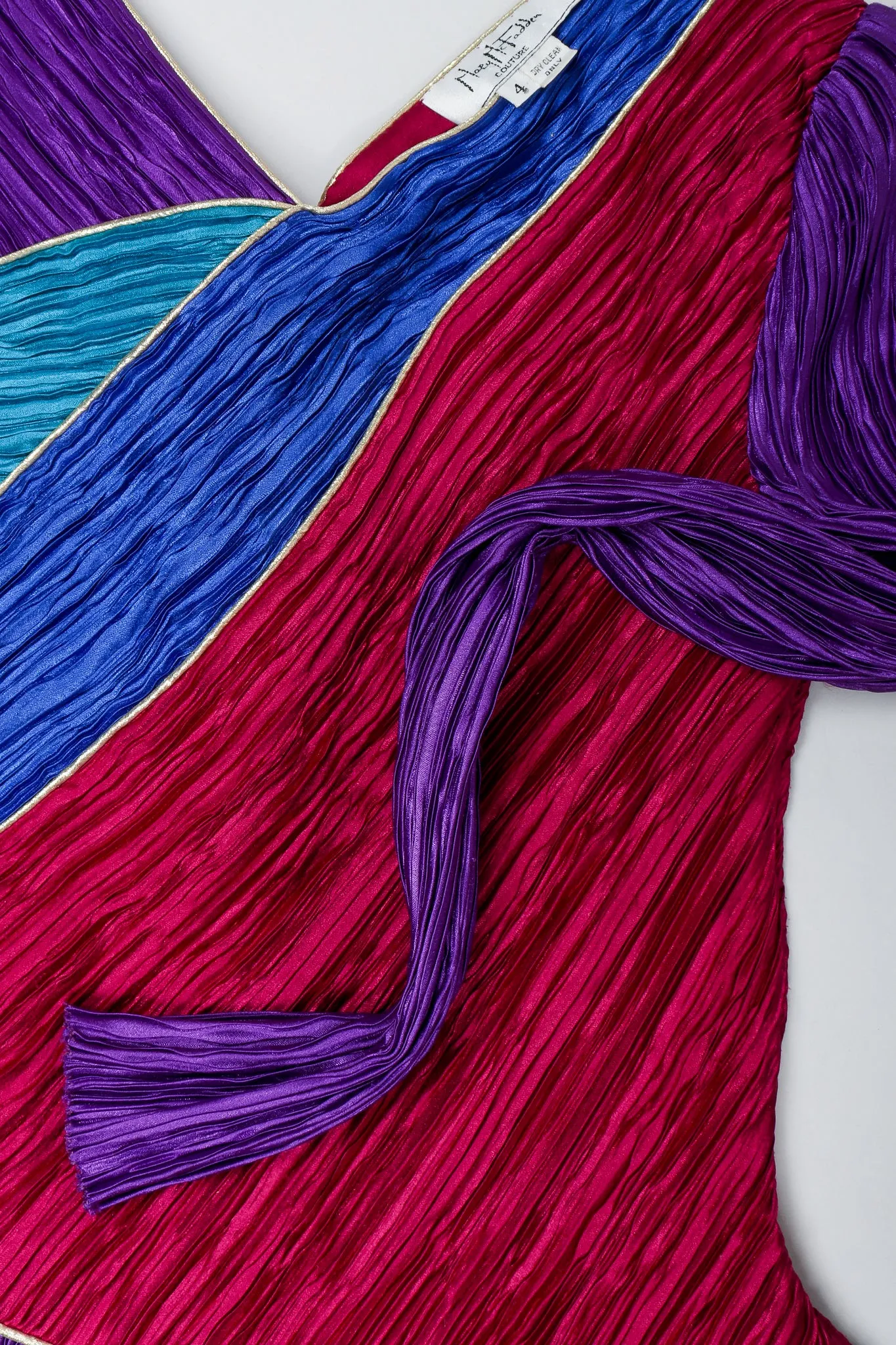 Pleated Bias Bodice Dress
