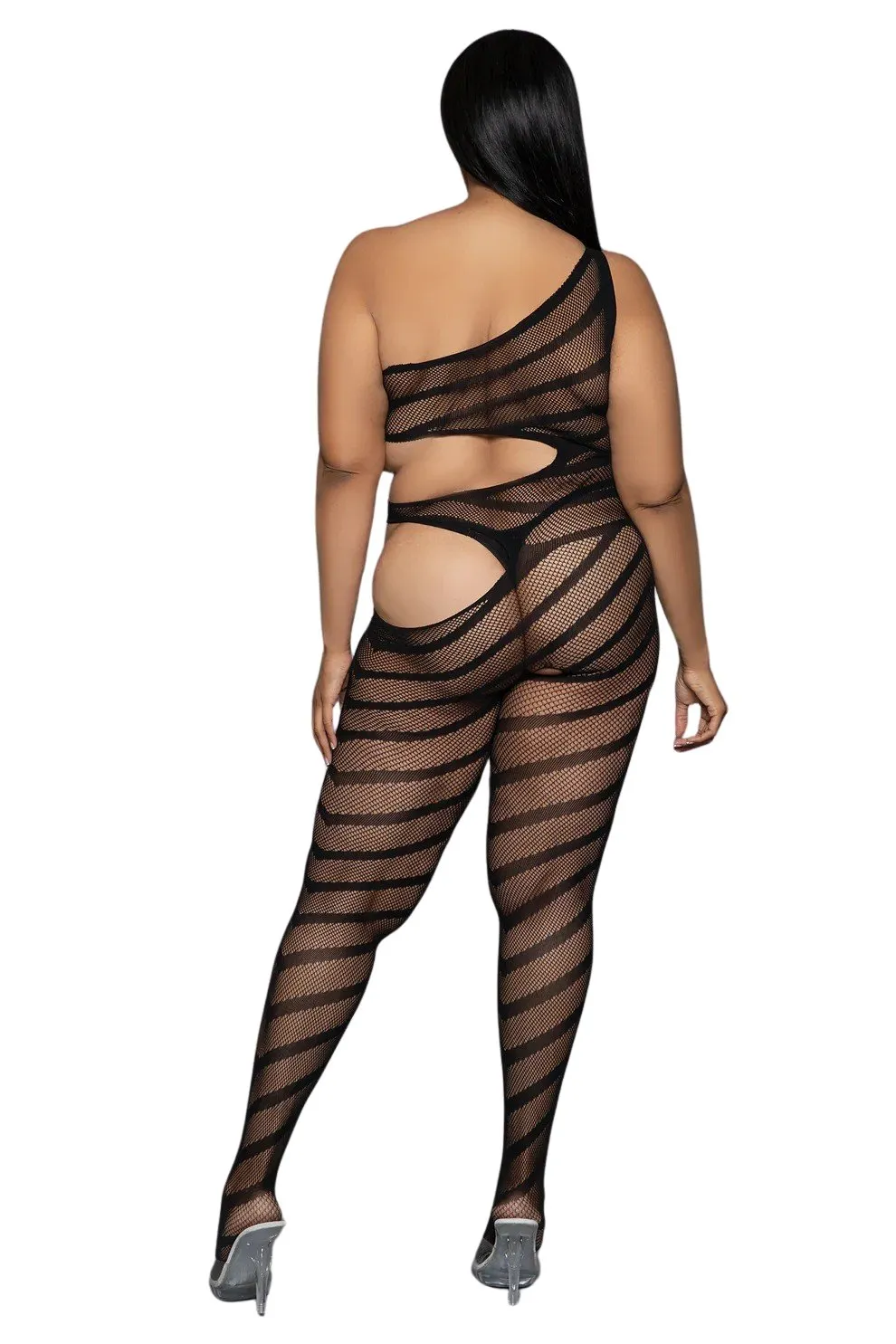 Plus Size Cutaway Design Bodystocking