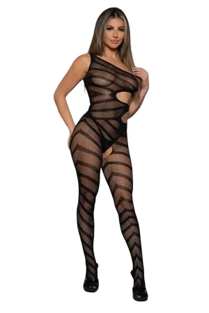 Plus Size Cutaway Design Bodystocking