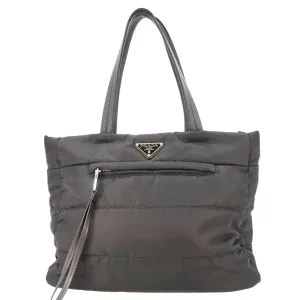 PRADA Tessuto Bomber Nylon Shopping Tote Bag Black