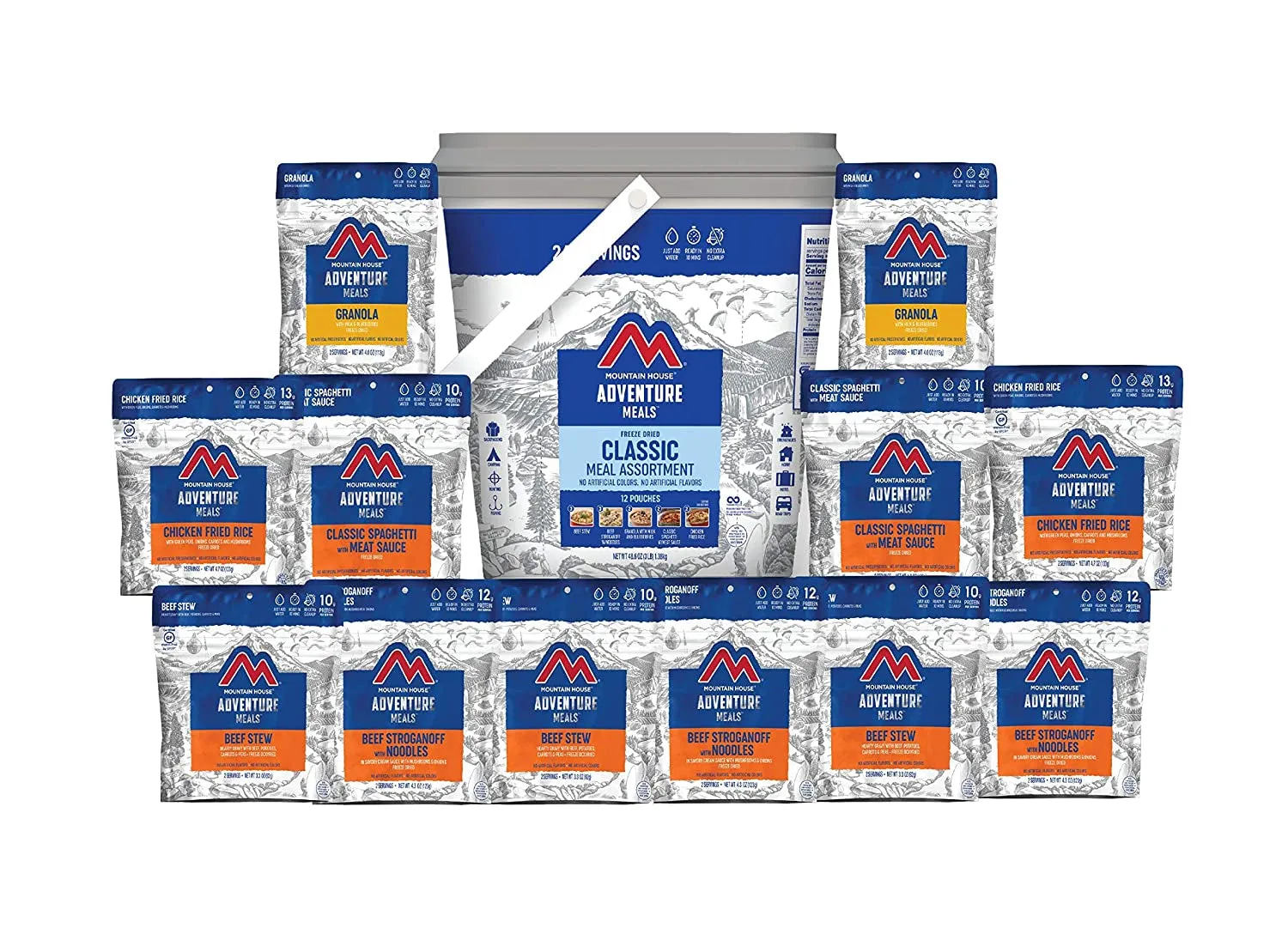 Premium Mountain House Classic Bucket: Gourmet Freeze-Dried Meals