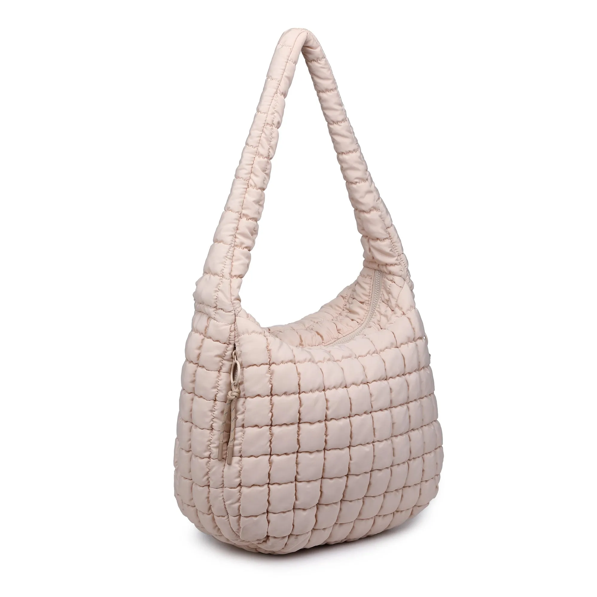 Revive Puffer Hobo Bag Cream