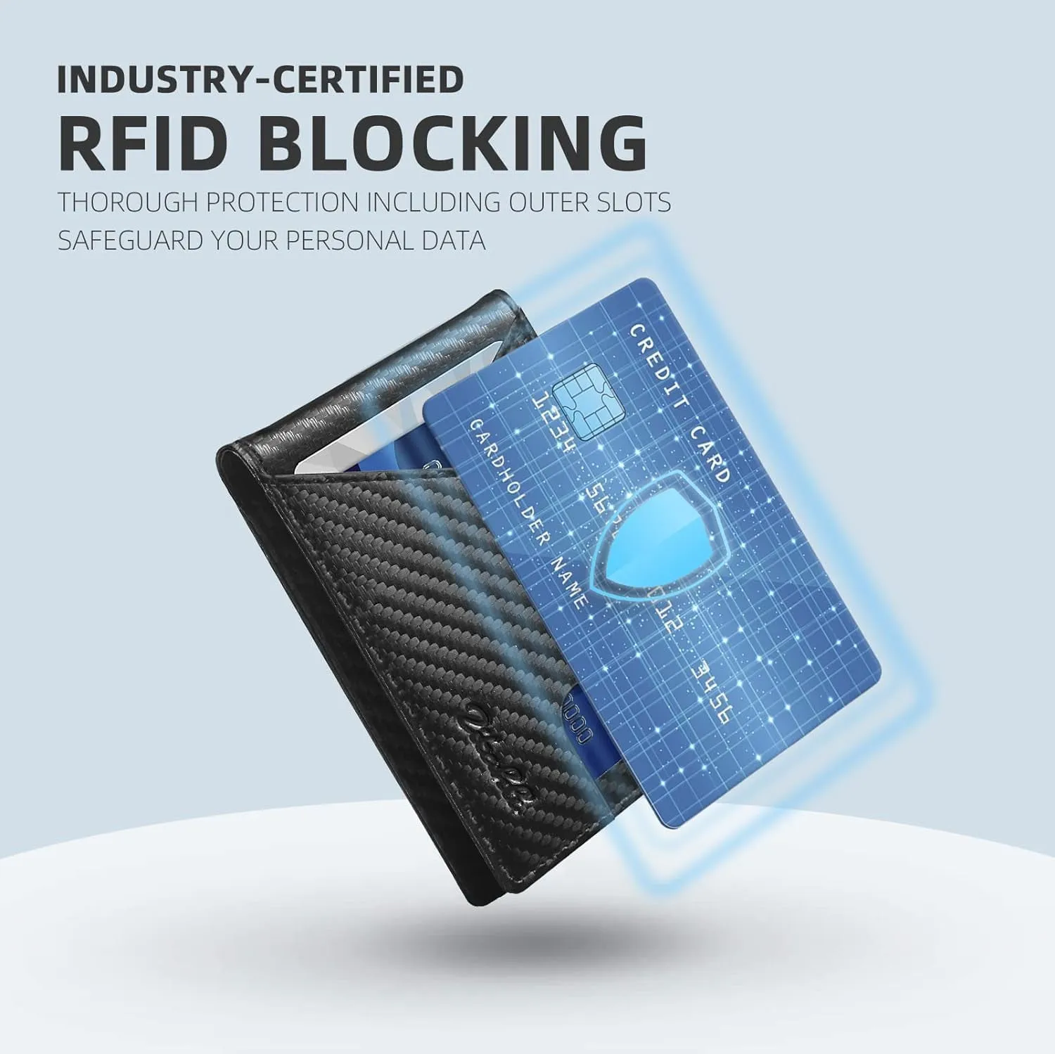 RFID Blocking Carbon Fiber Bifold Wallet for Men