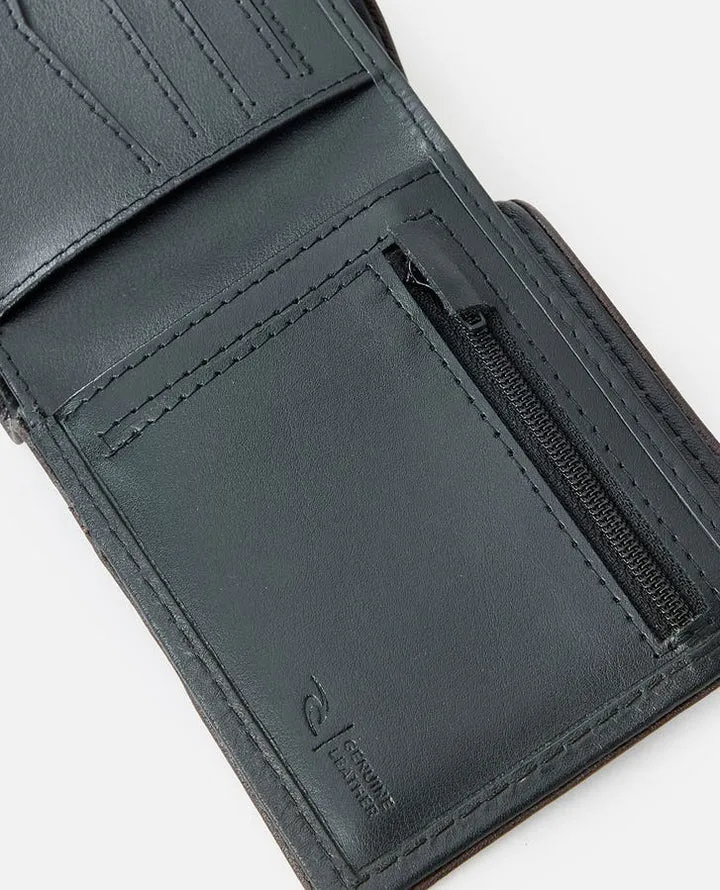 RIP CURL LAYERED RFID 2 IN 1 WALLET  - BLACK
