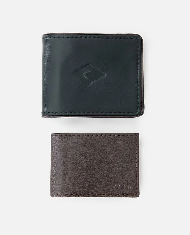 RIP CURL LAYERED RFID 2 IN 1 WALLET  - BLACK